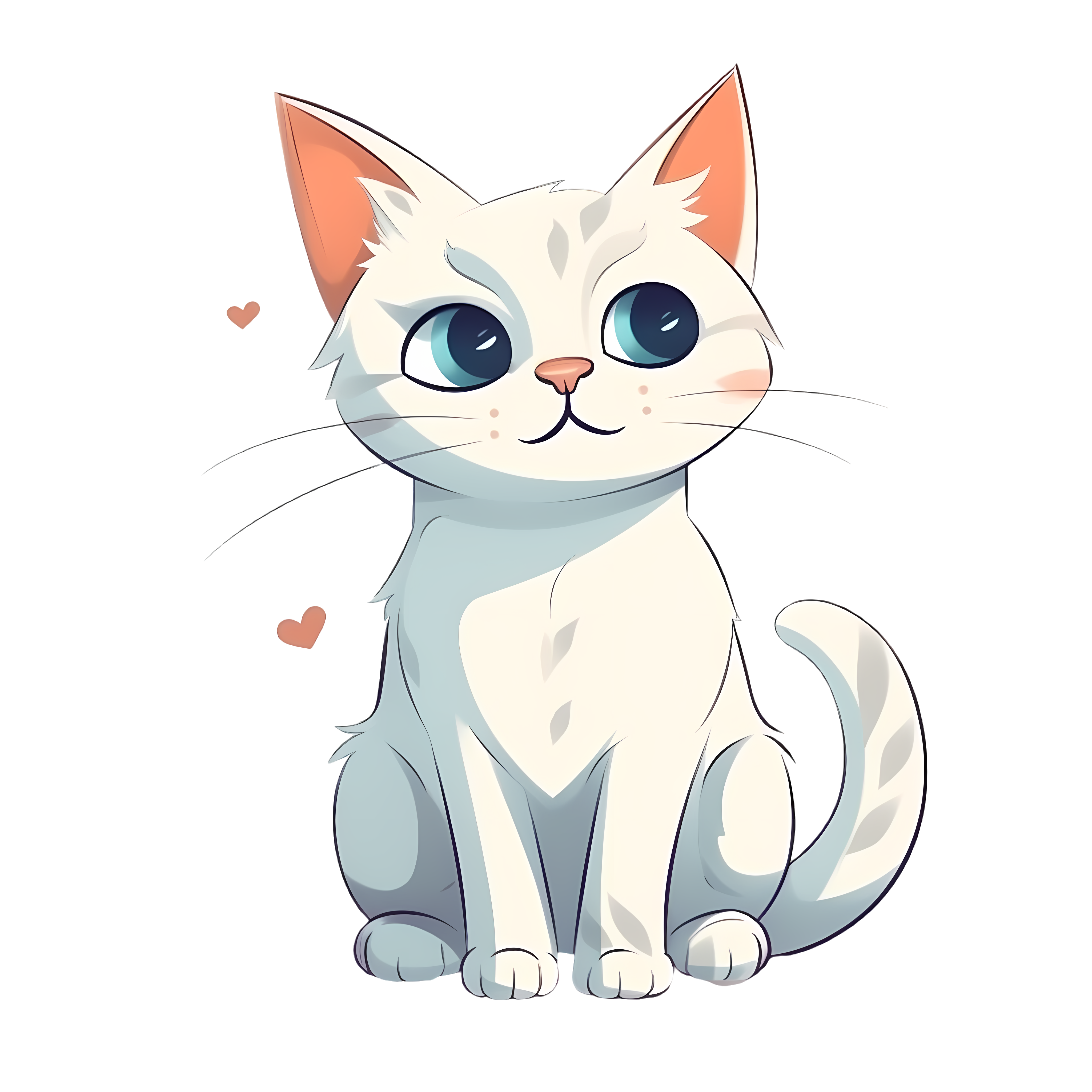 Cute and exquisite pet cat heart design material