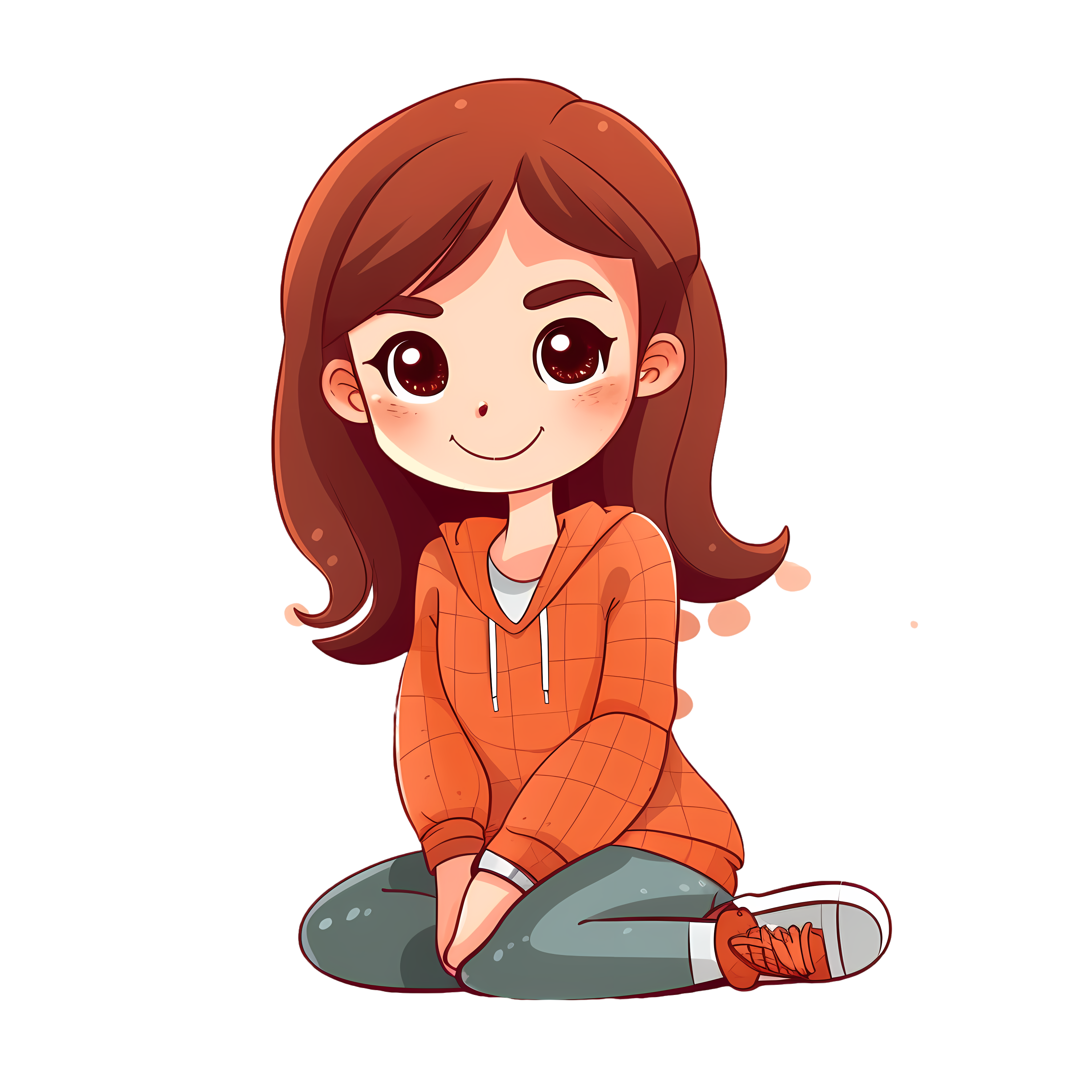 Fresh and Cute Girl Cartoon Vector Illustration