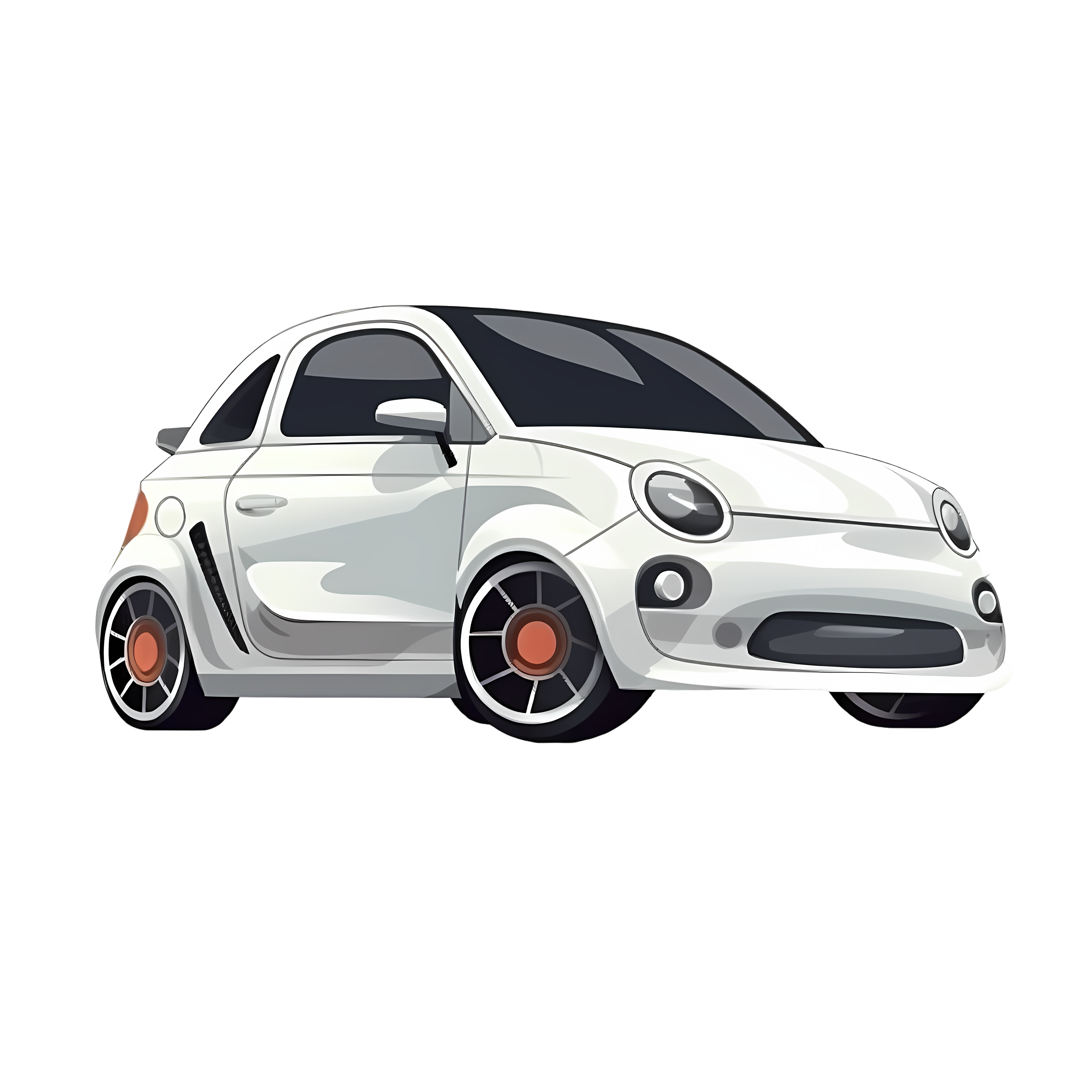 Cartoon car private car sedan illustration elements