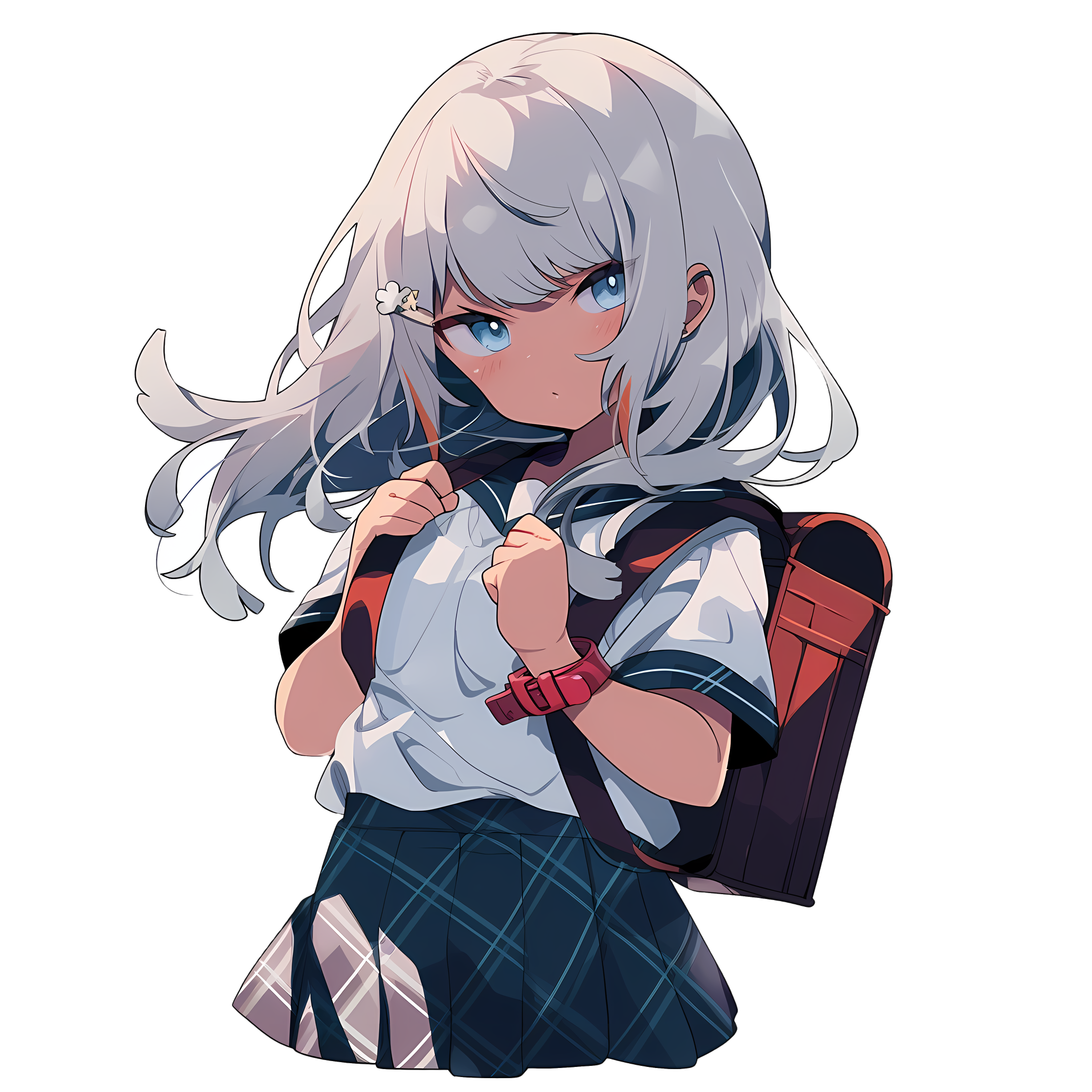 Cute manga-style Japanese schoolgirl images