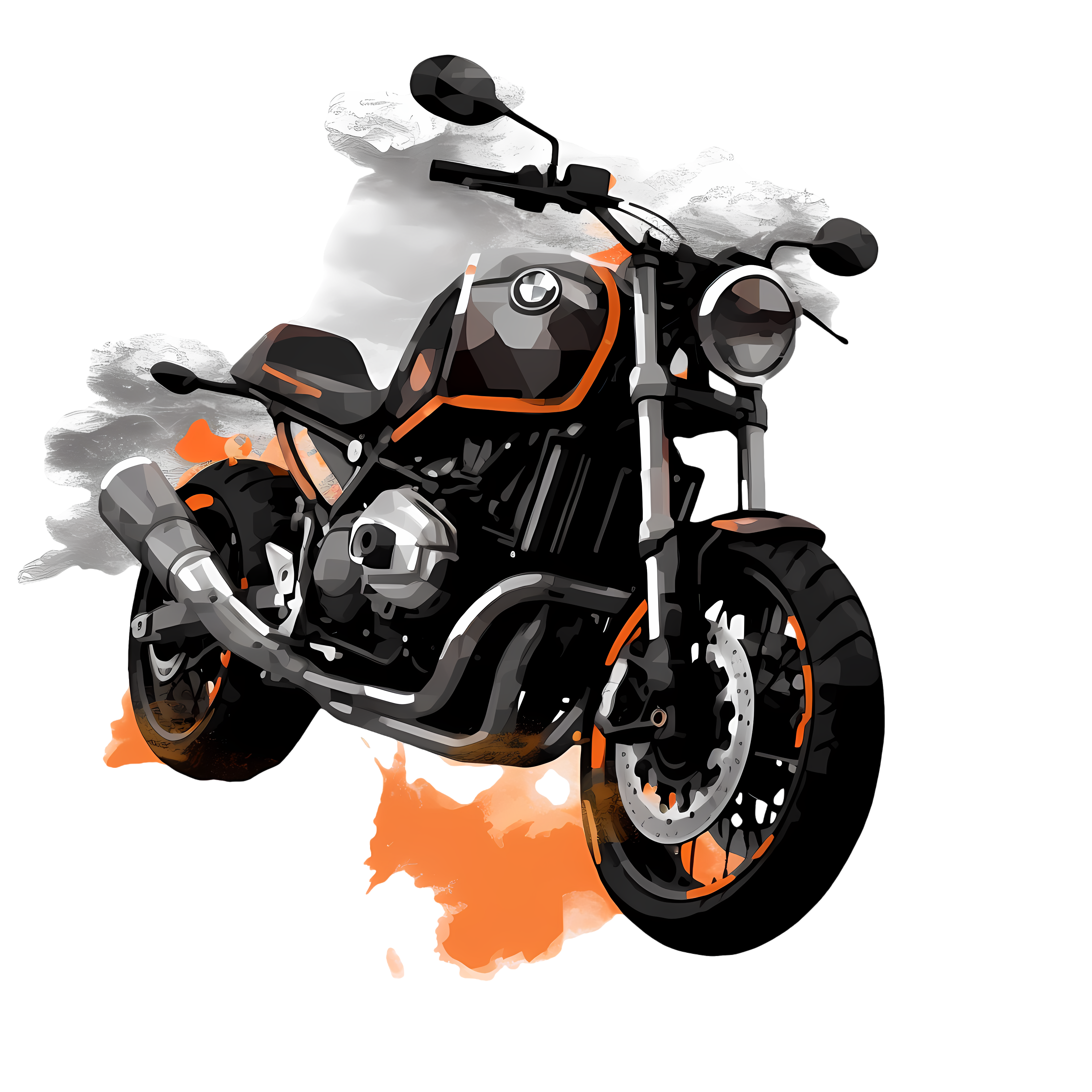 Creative transportation motorcycle illustration design elements