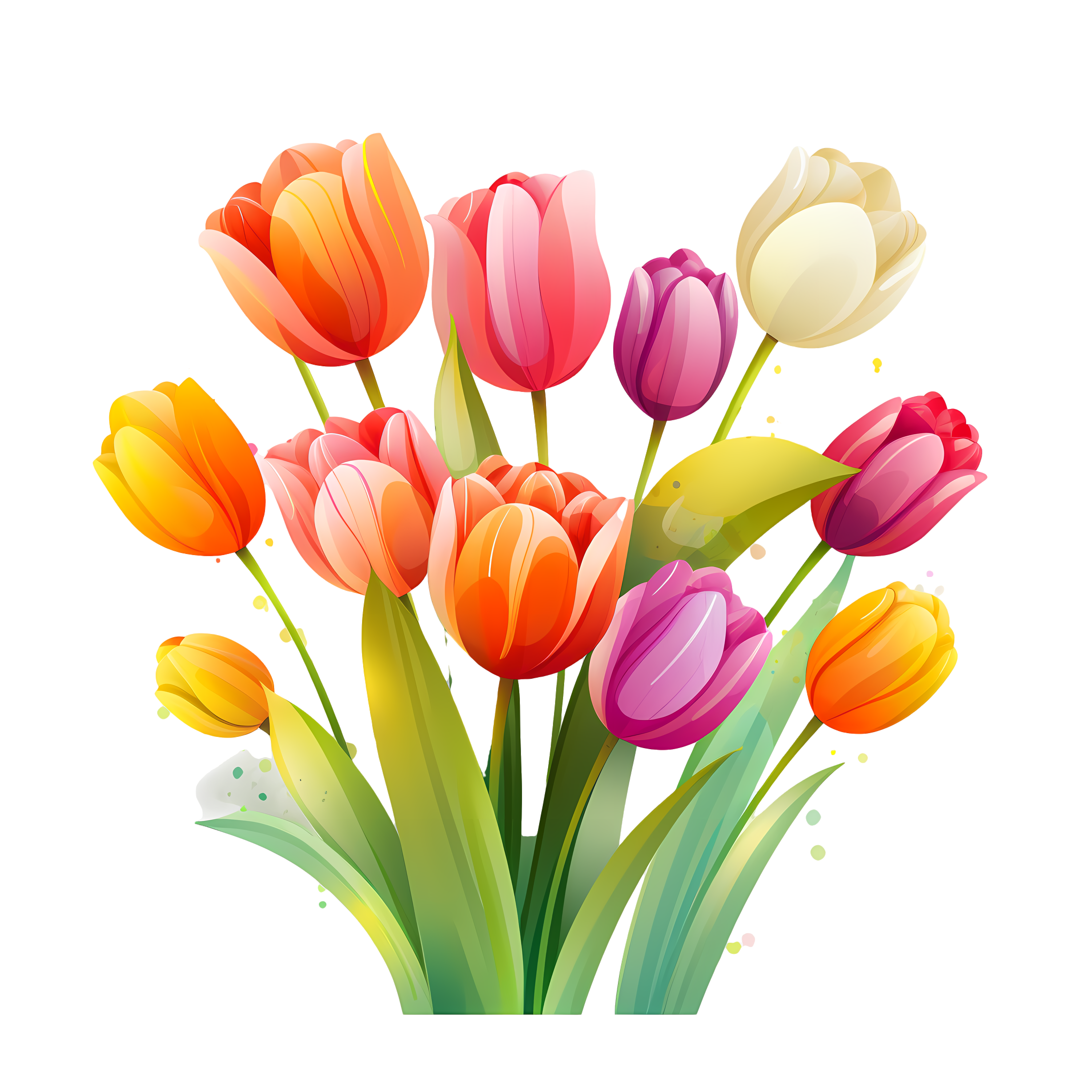 Aesthetic Floral Plant Vector Illustration