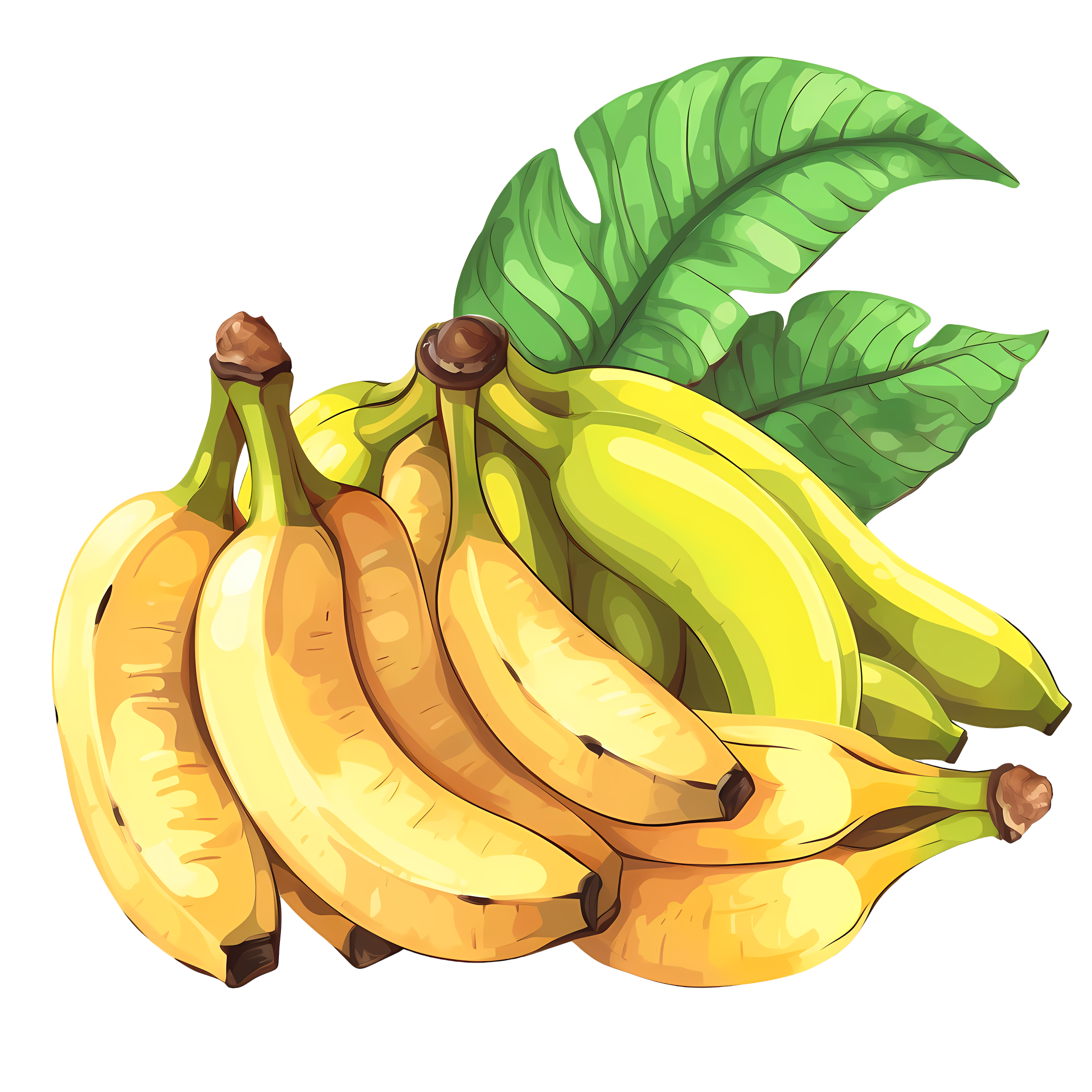 Watercolor tropical fruit banana PNG material