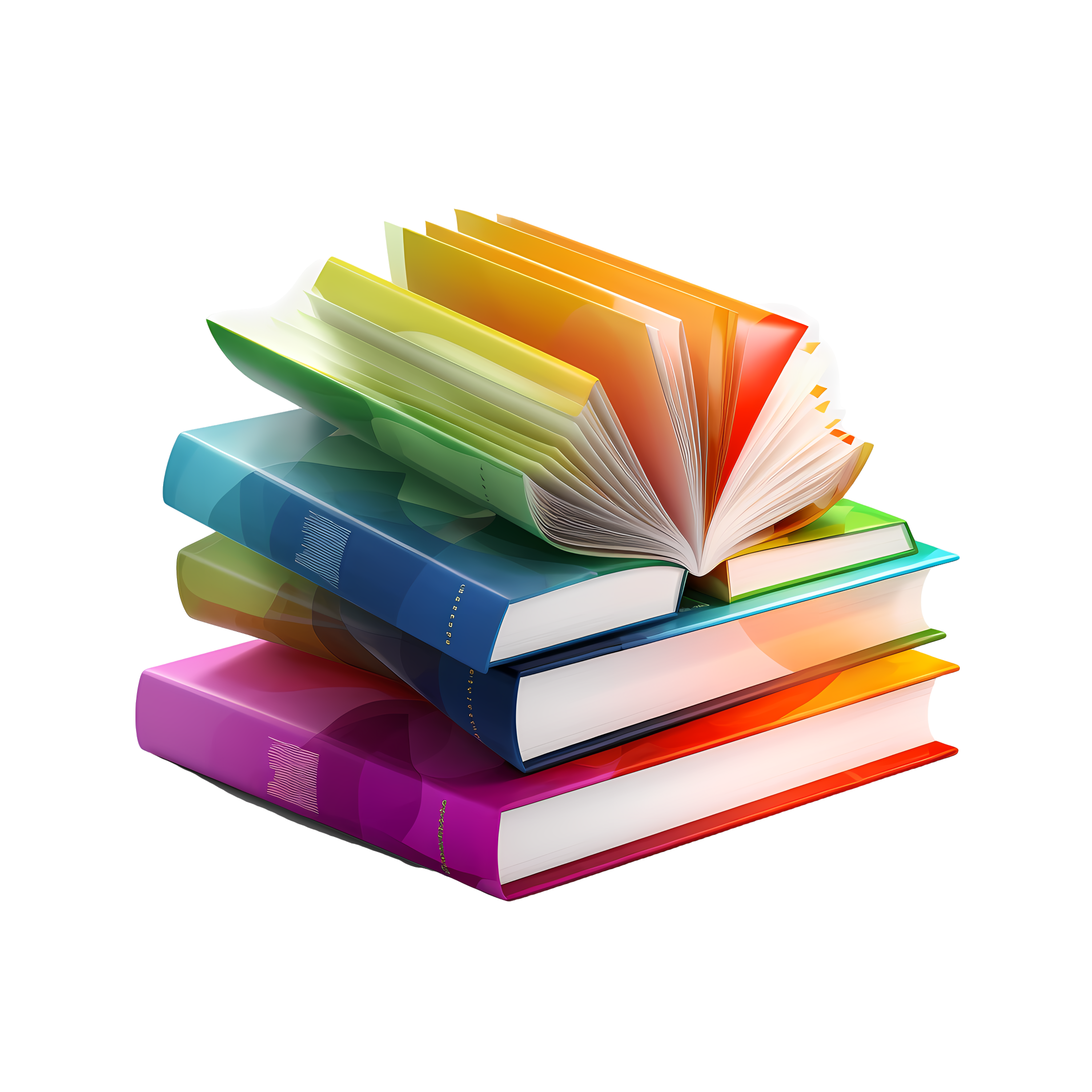 Rainbow gradient color reading book materials