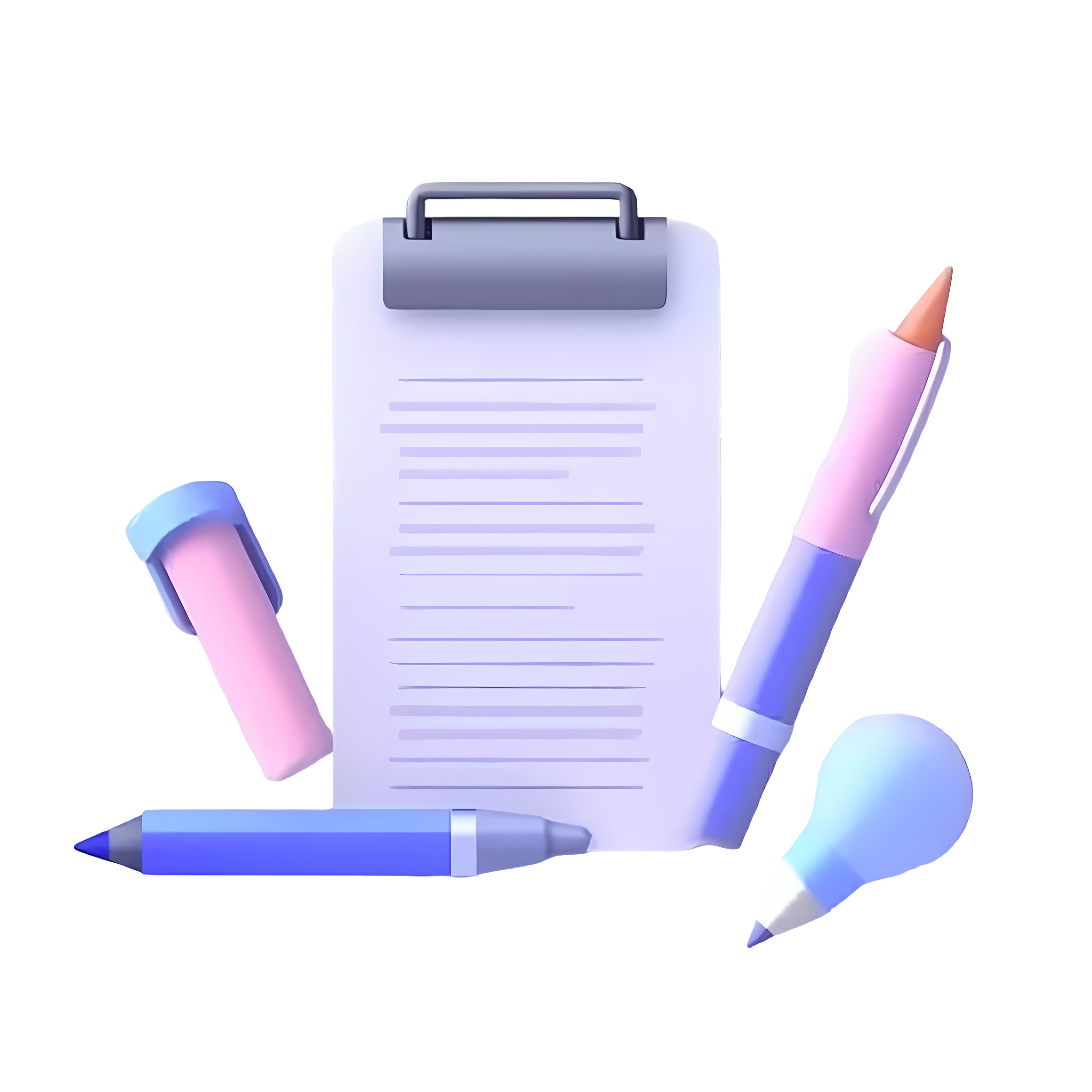 Office supplies notebook gel pen materials