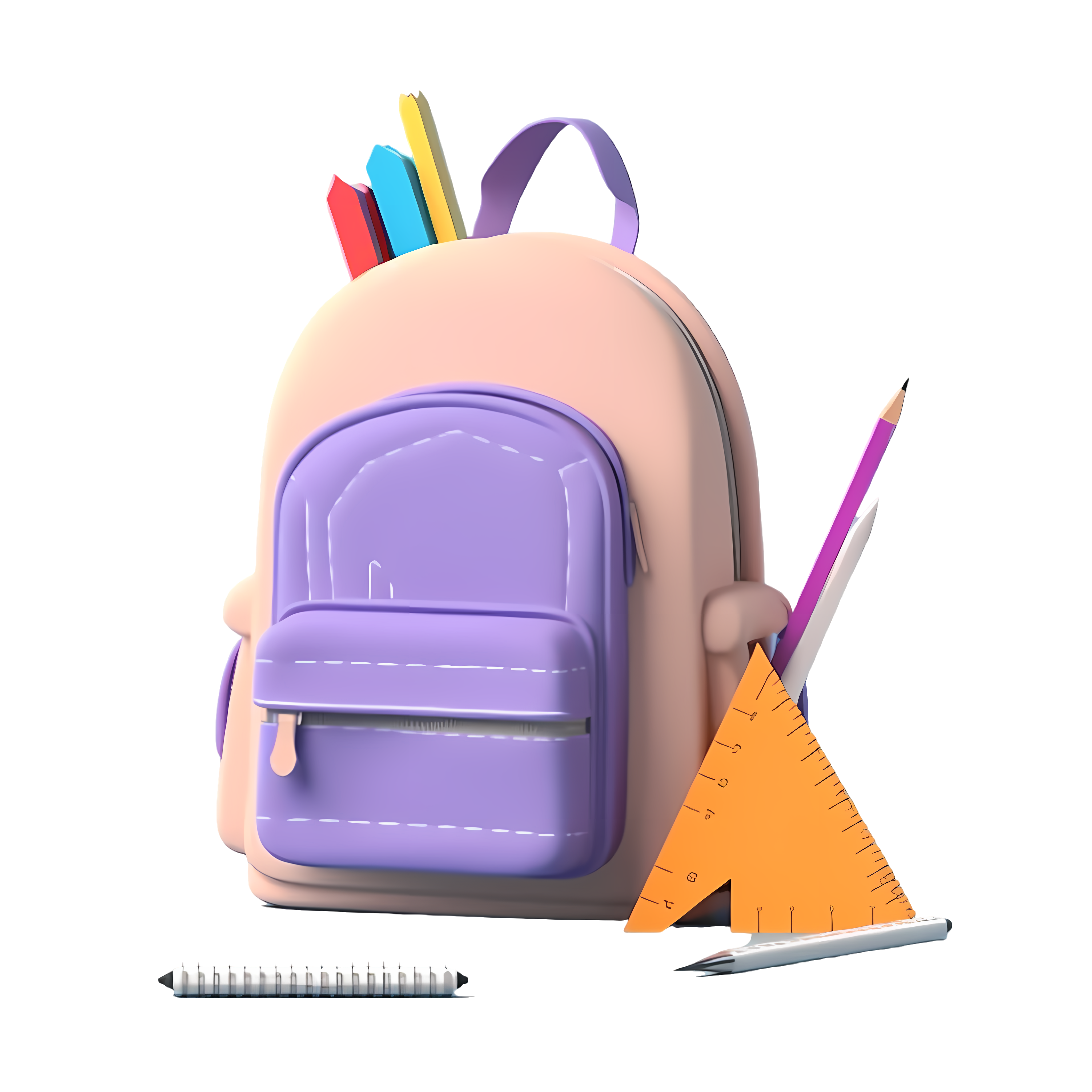 Soft-toned campus stationery design materials