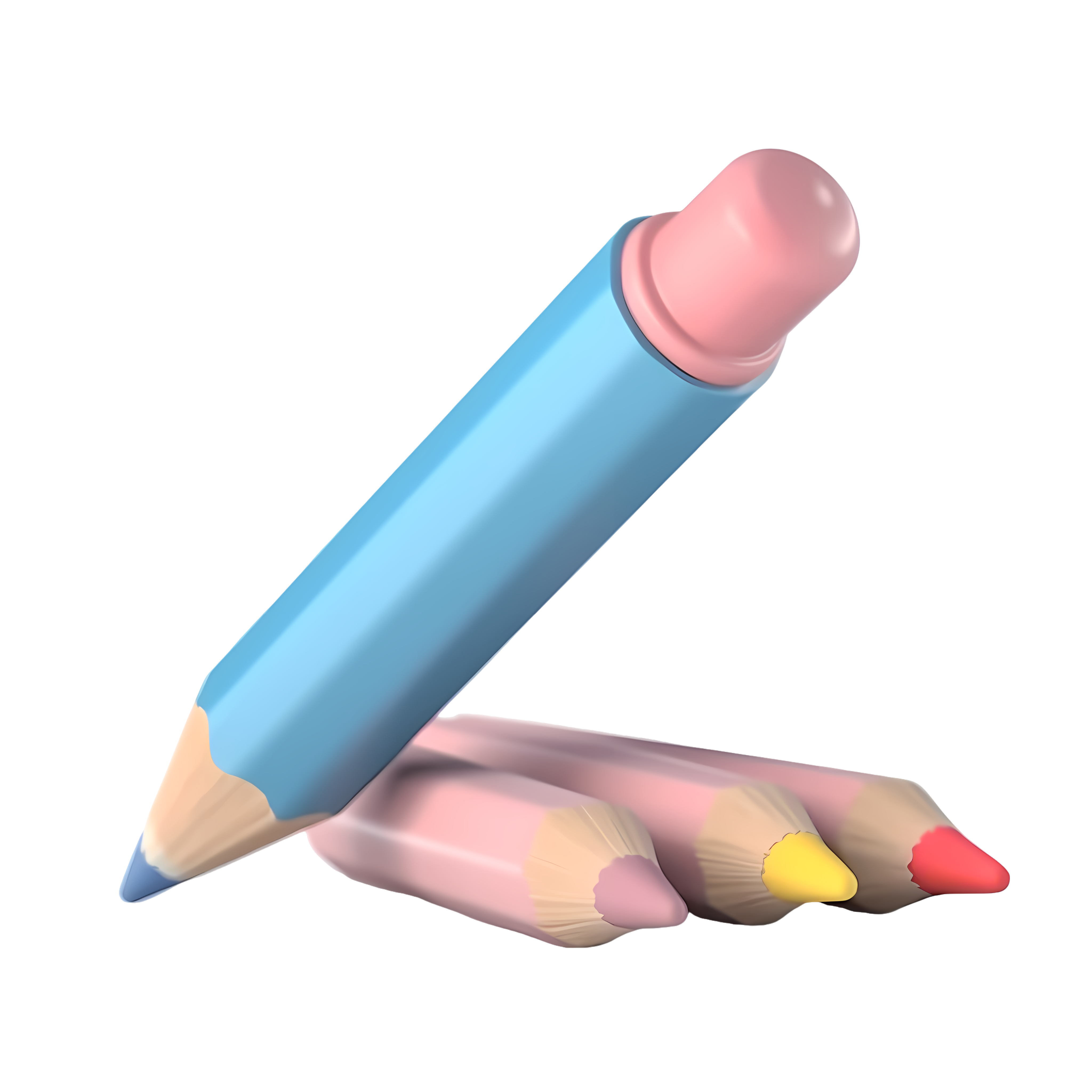 Colorful painting pencils commercial material