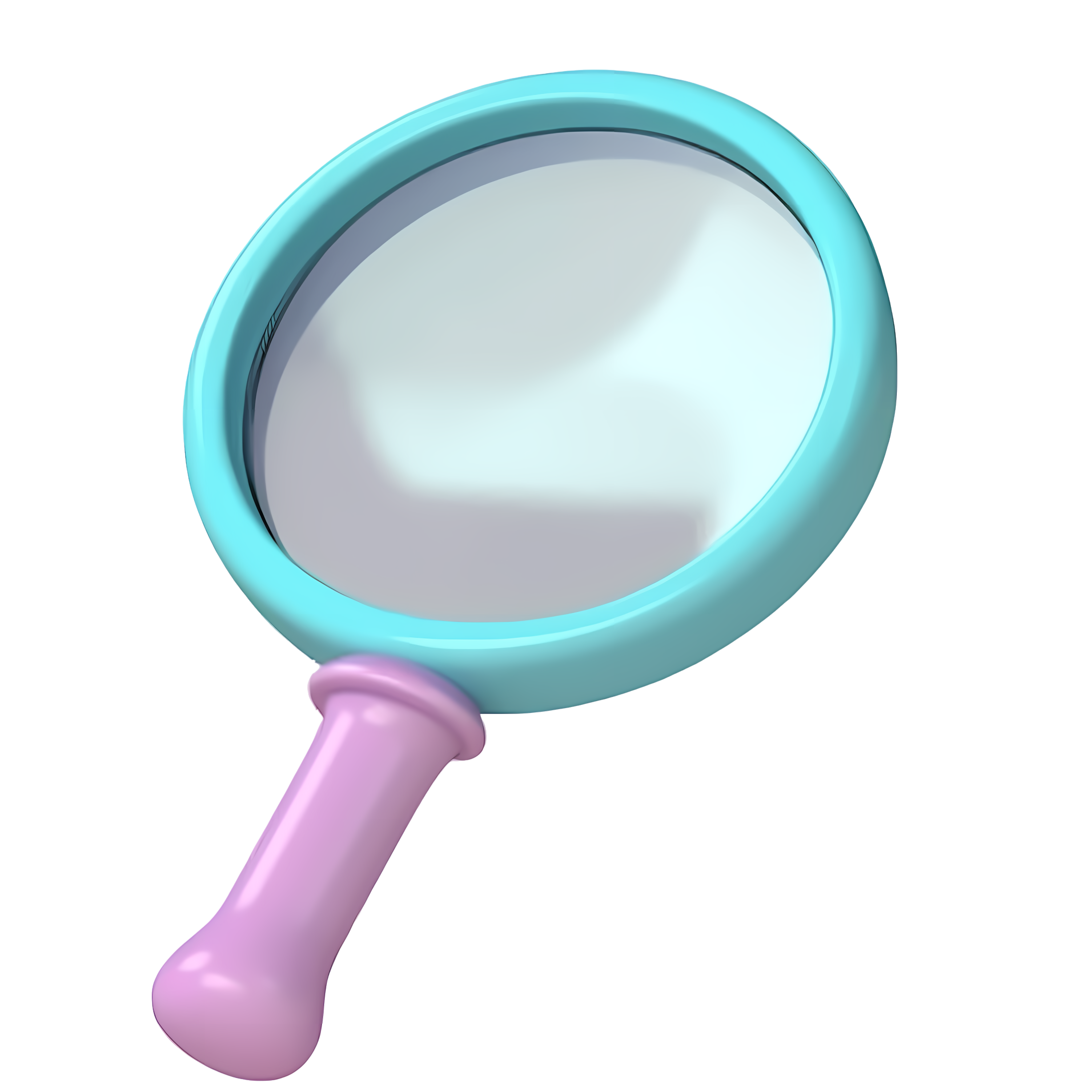 Colorful children's magnifying glass PNG illustration