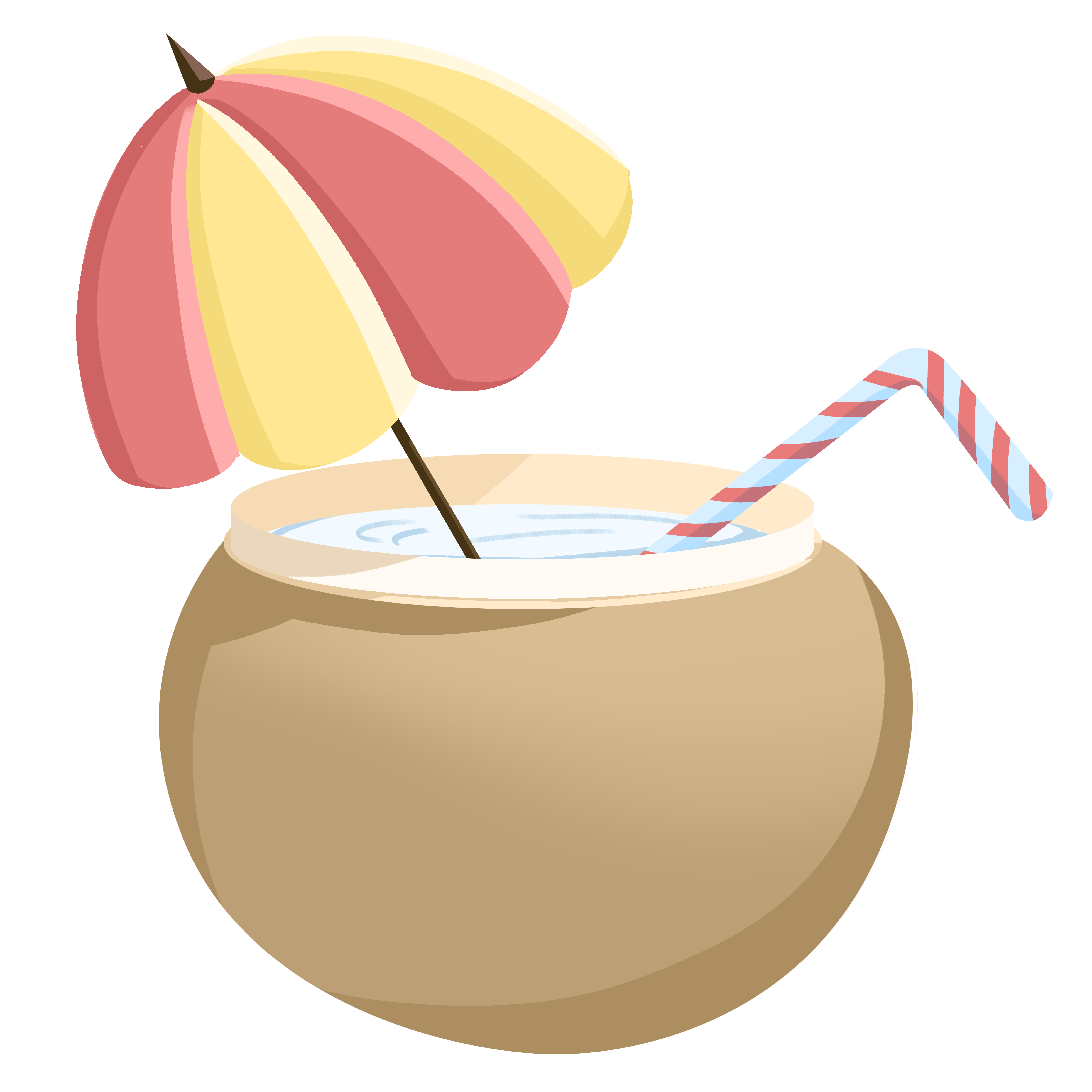 Refreshing Summer Thirst-Quenching Drink Coconut Water Material