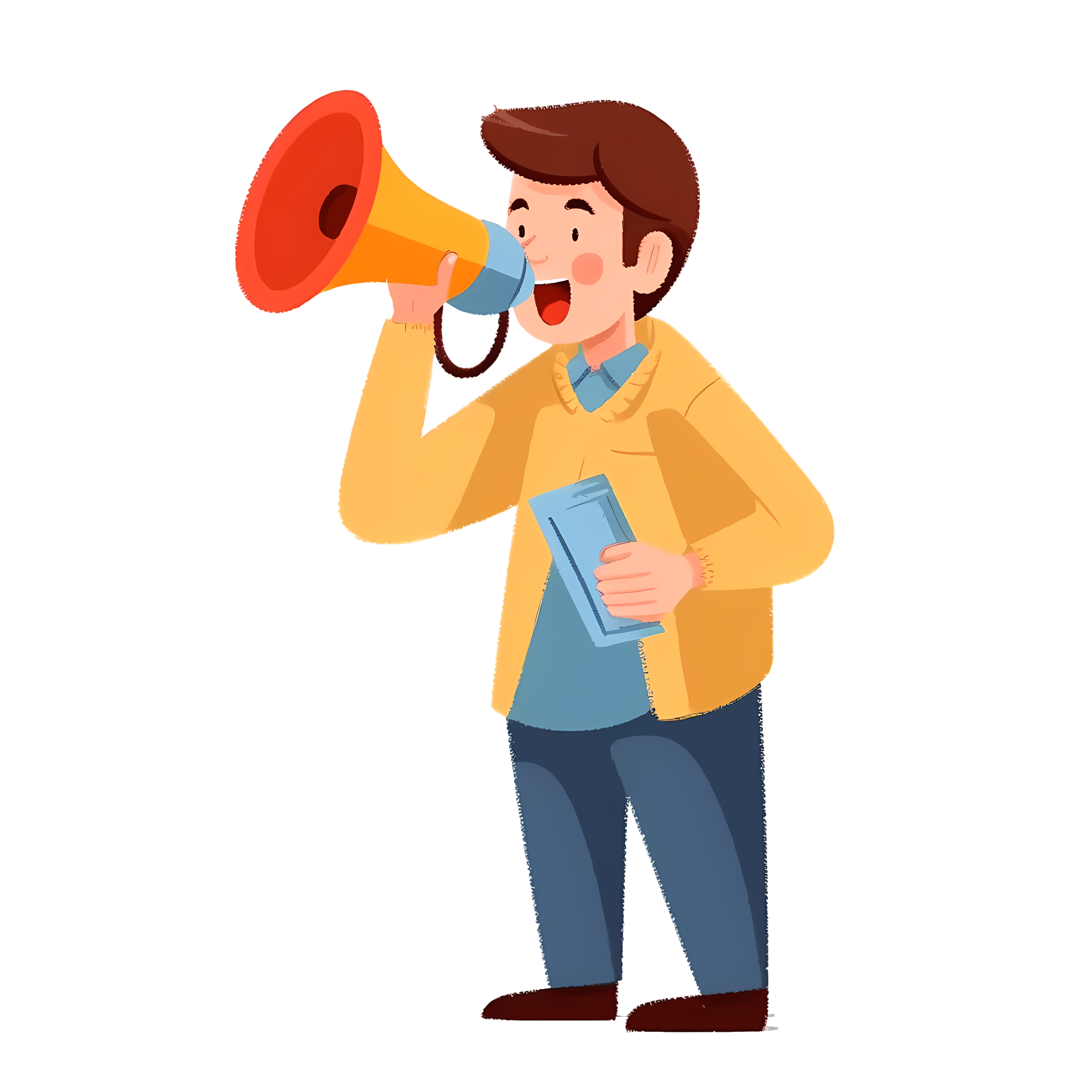 Creative Hand-drawn Recruitment Personnel PNG Graphic Material
