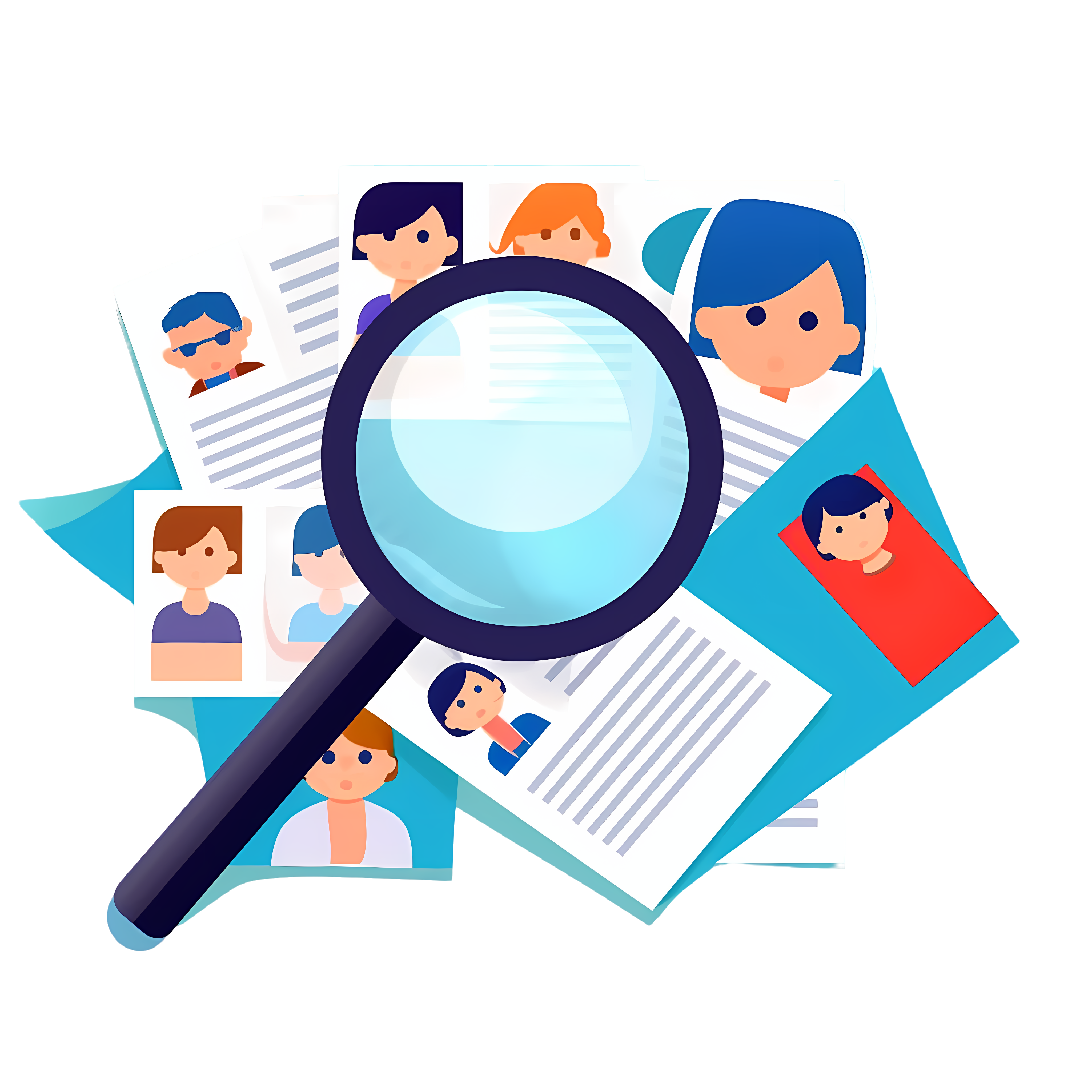 Searching for Outstanding Talent Transparent PNG High-Definition Illustration