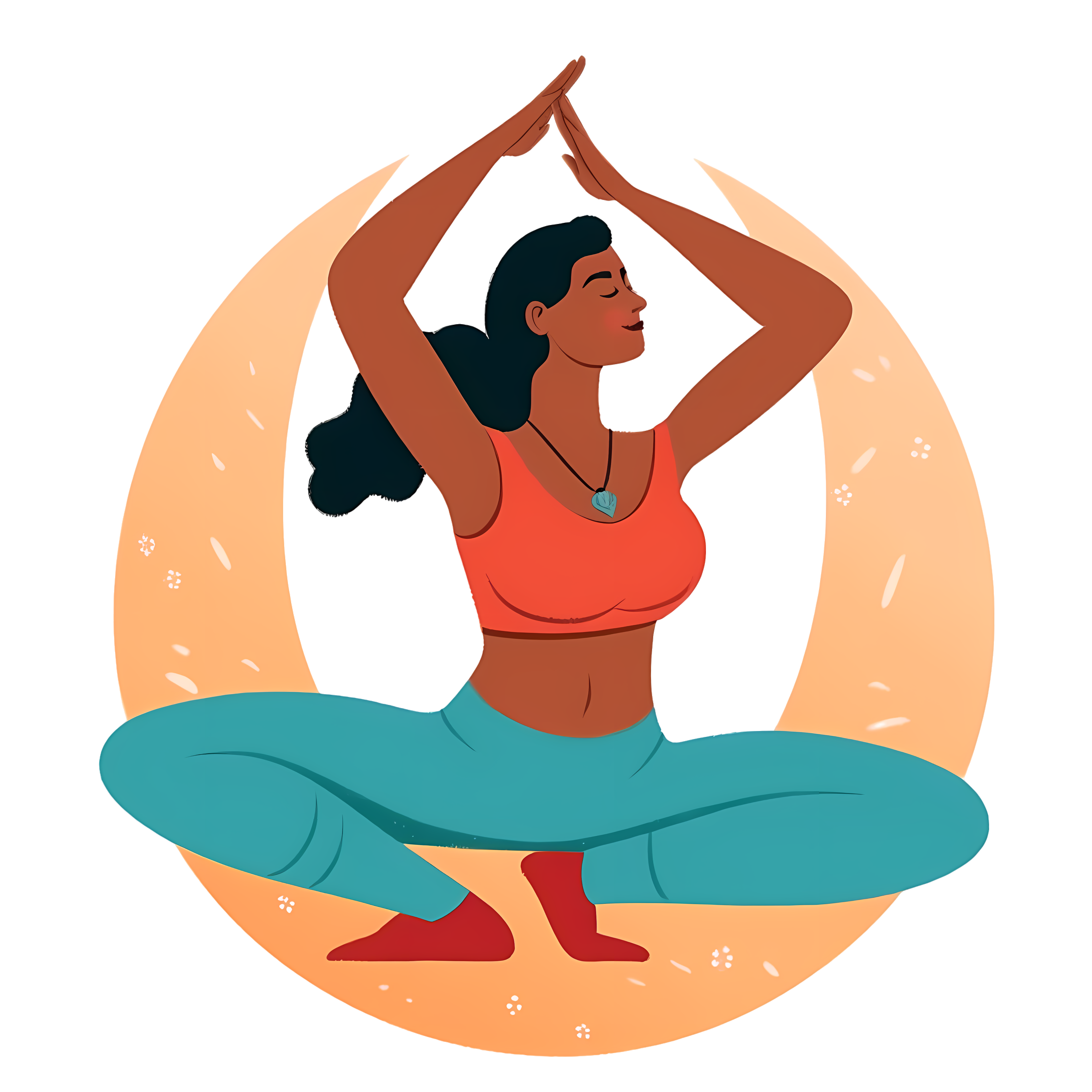 Elegant Yoga PNG Illustration Material