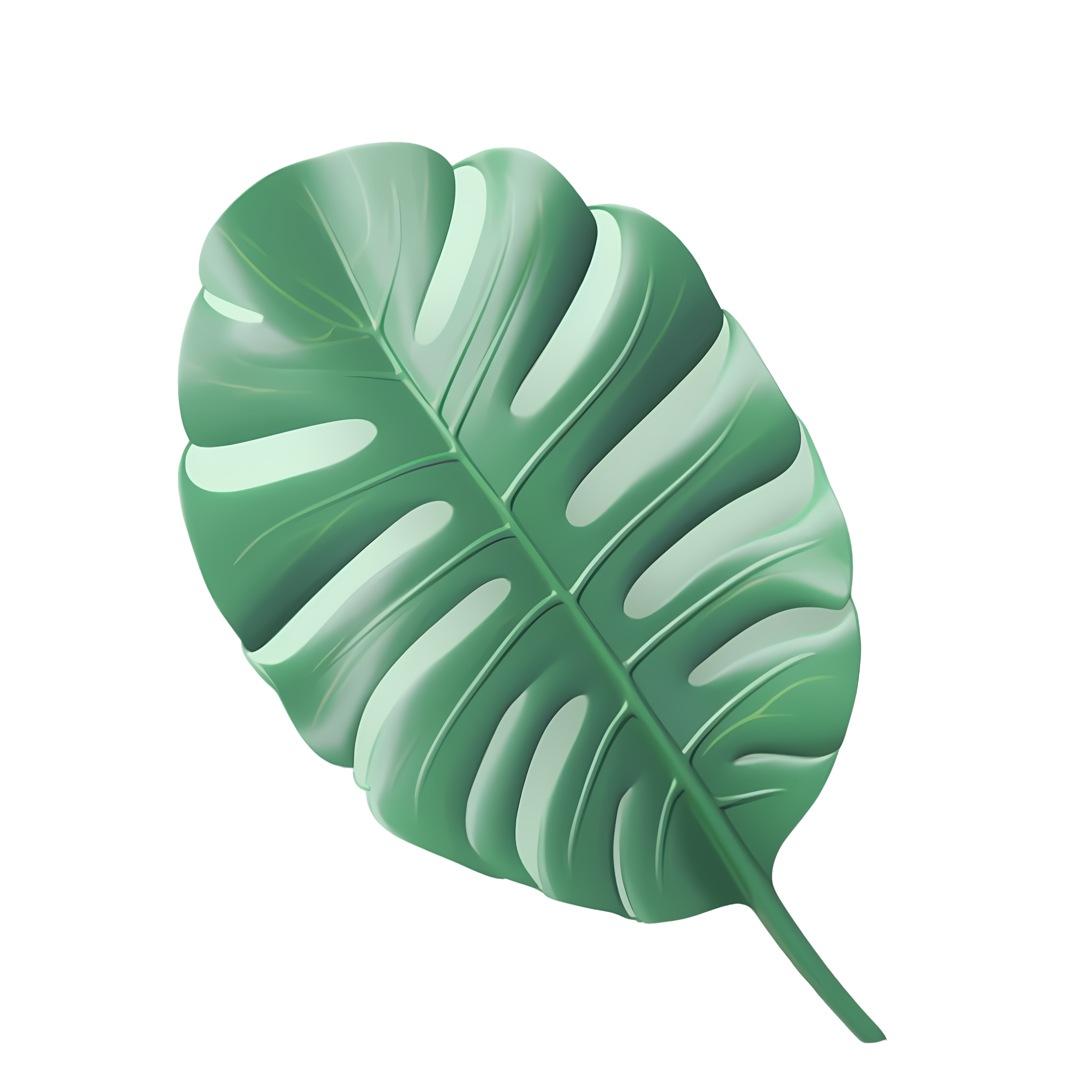 Banana leaf soft tone graphic design material