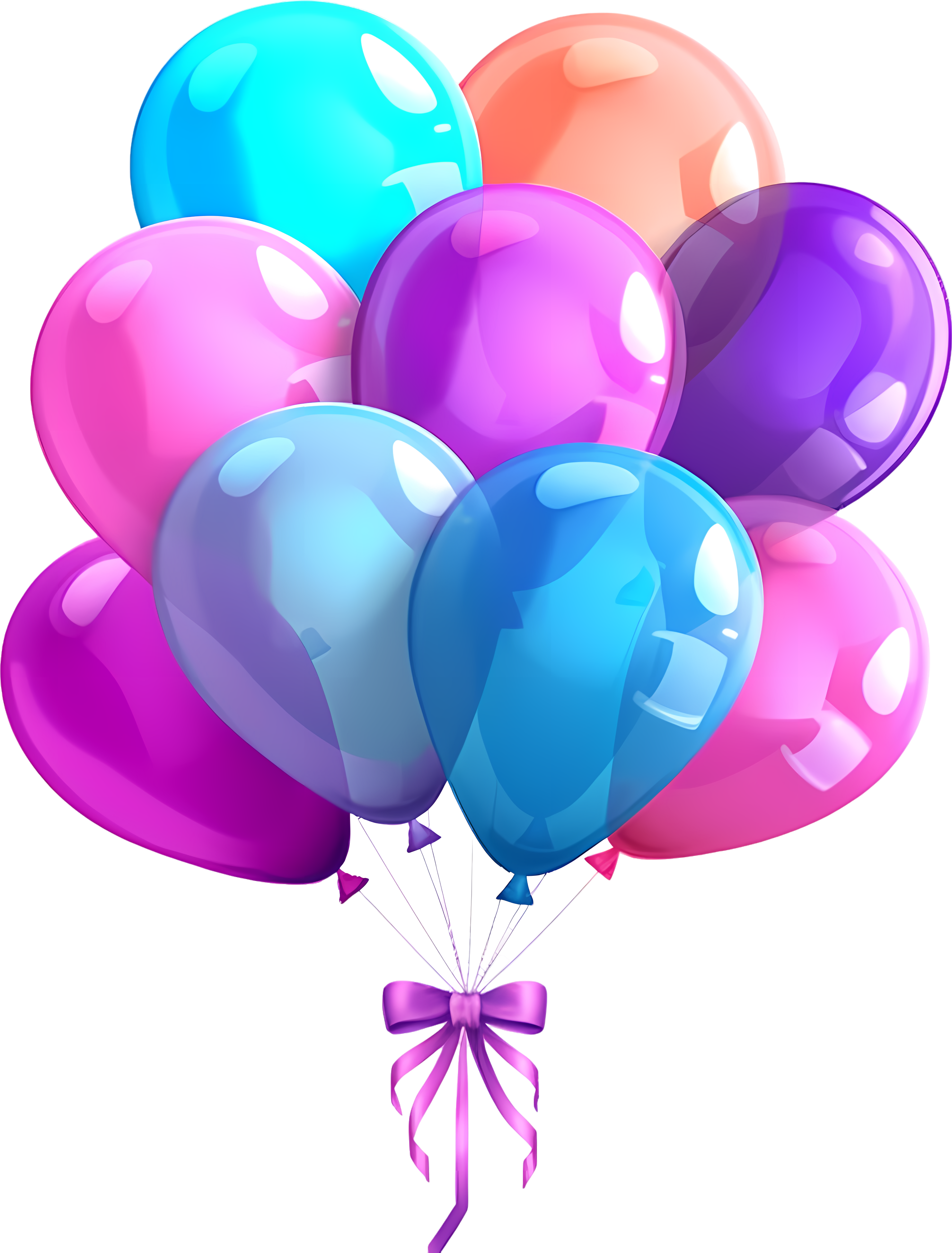 Colorful decorative balloon graphic material