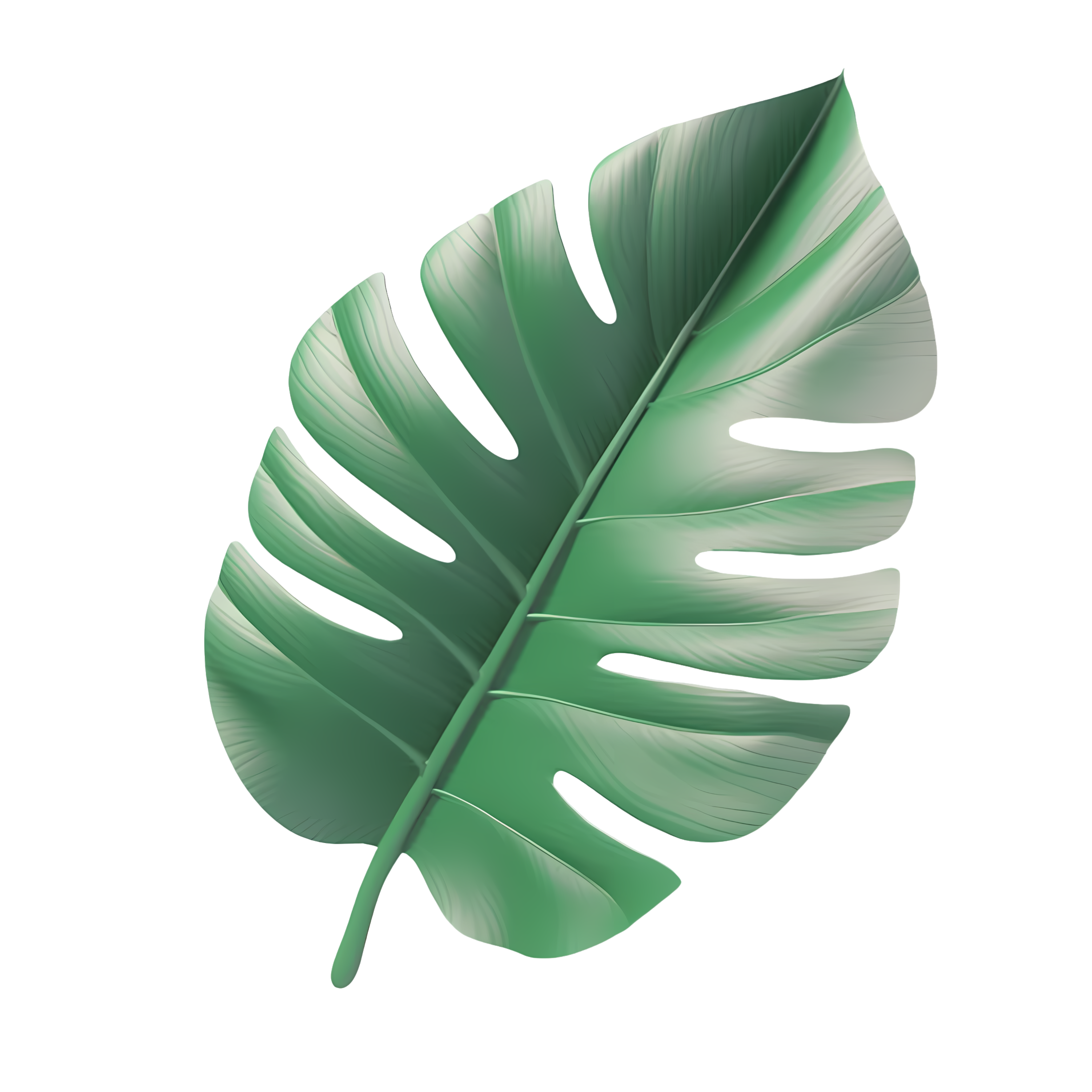 Soft pastel tone banana leaf graphic material