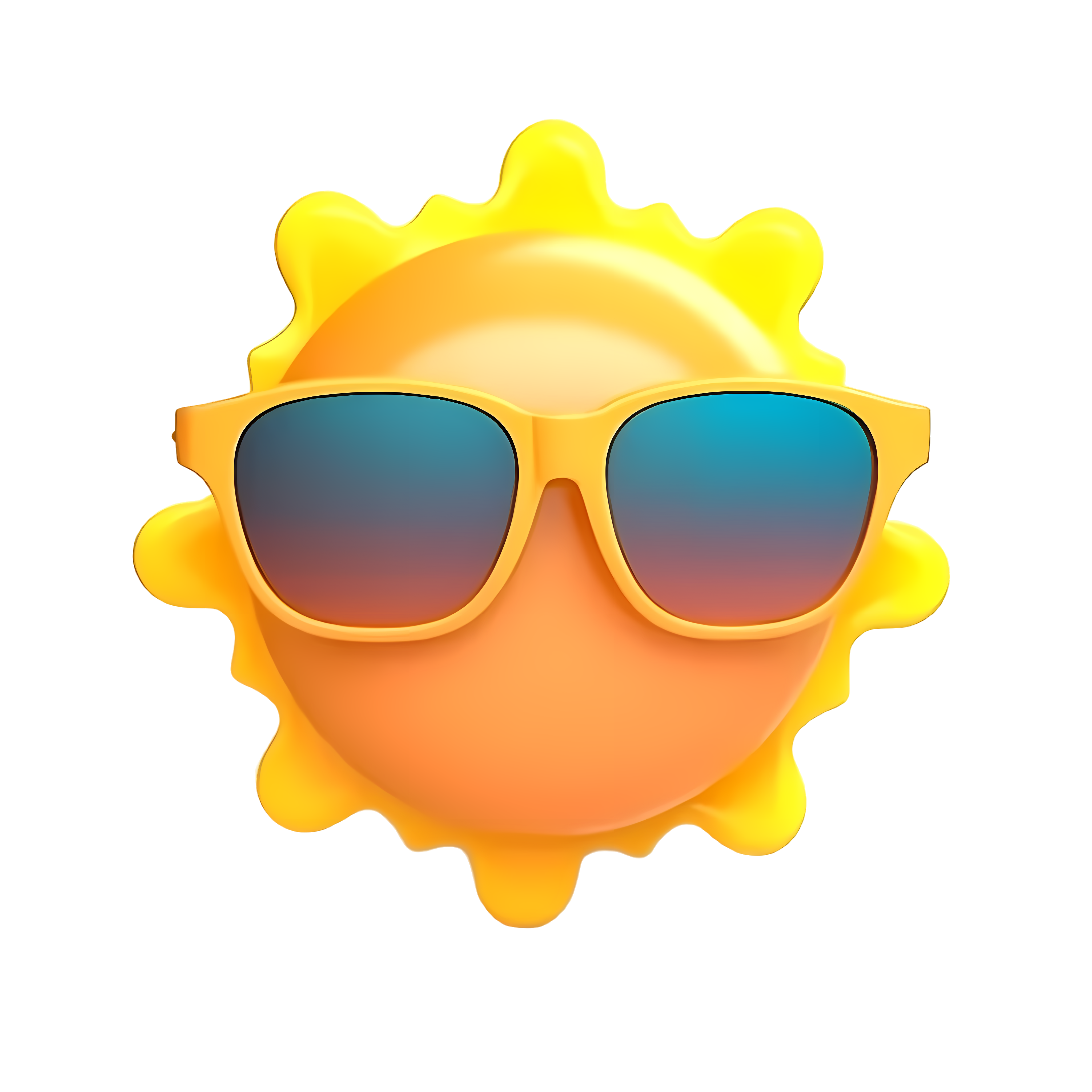 Soft color images under the sunglasses