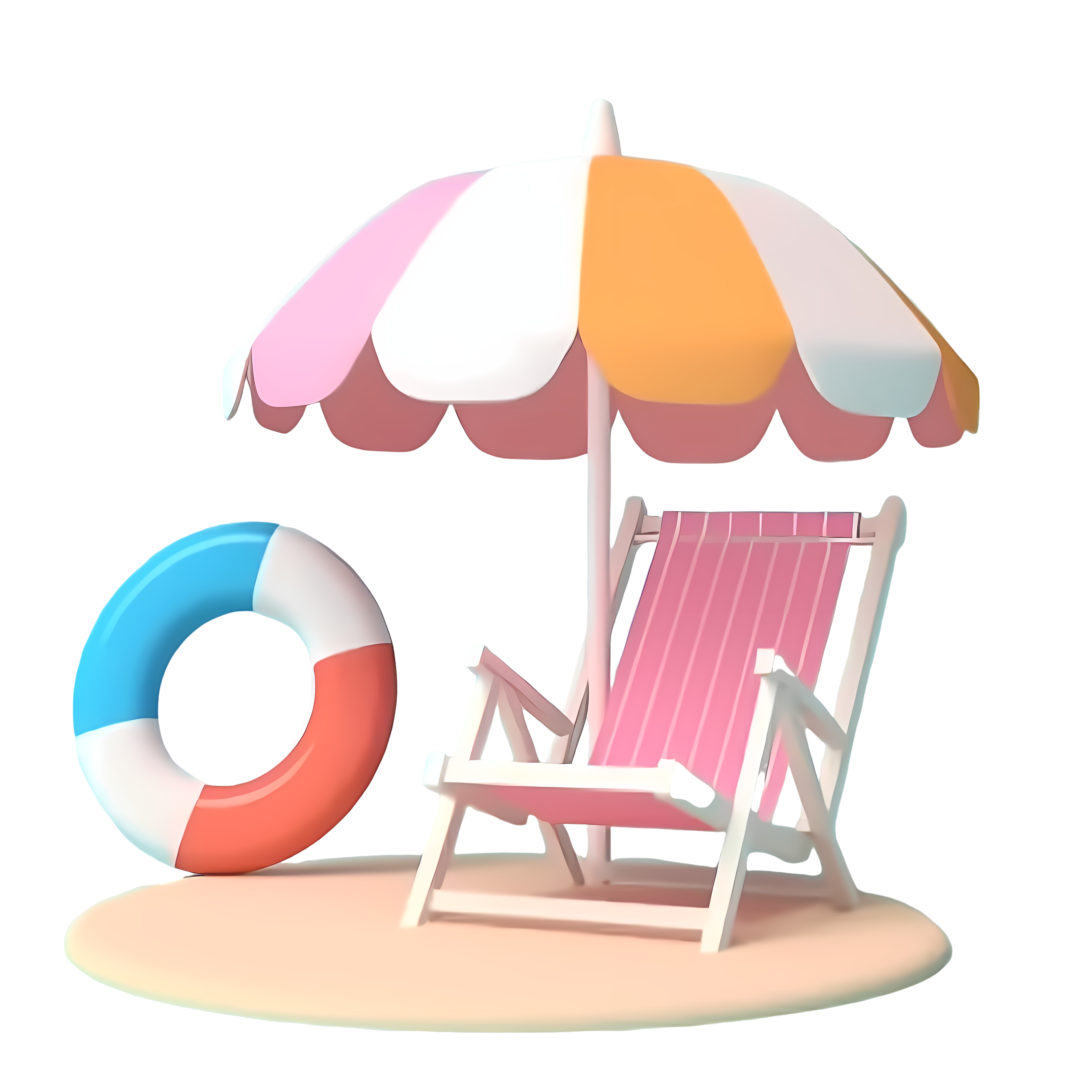 Swimming pool decorative creative design elements PNG graphic materials