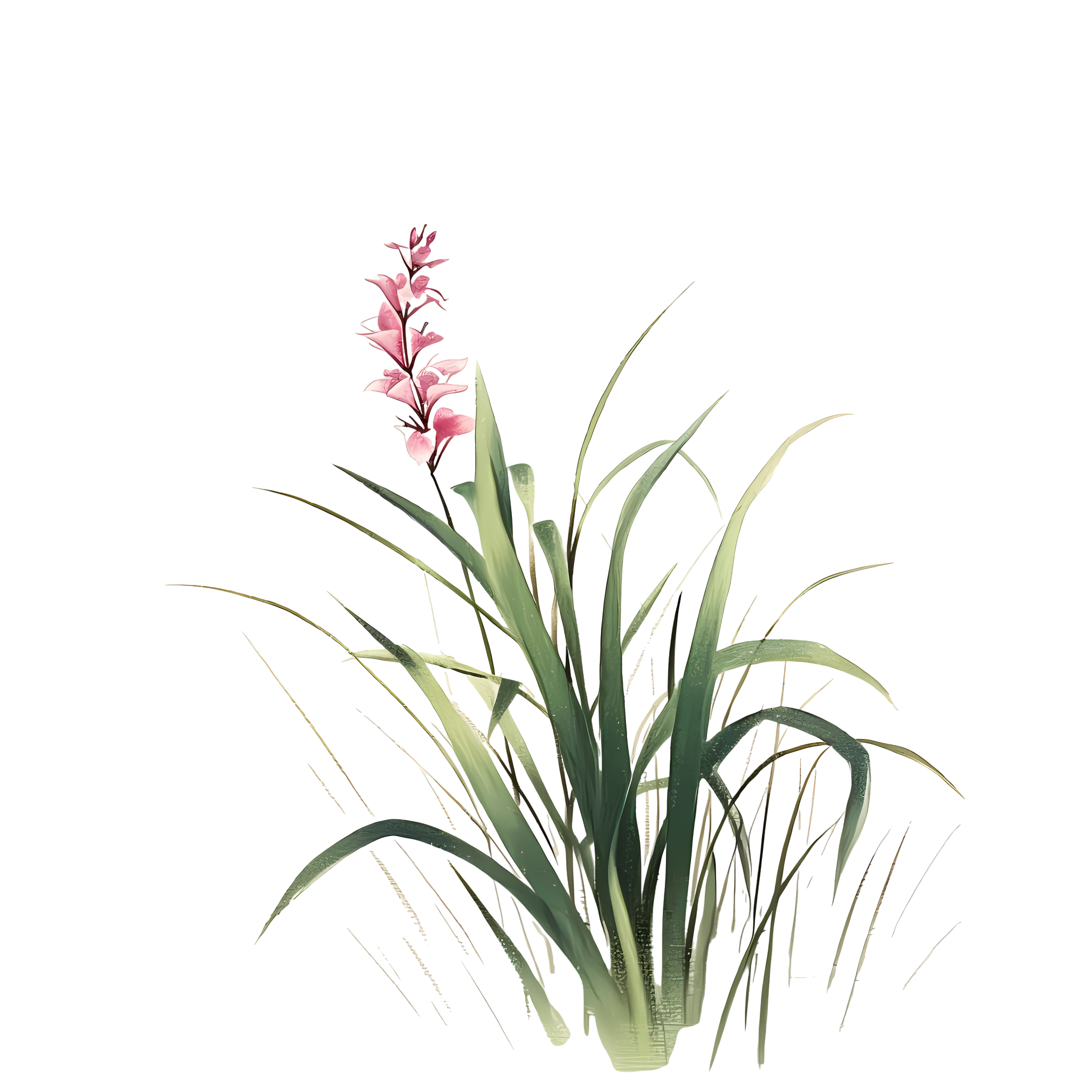 Exquisite orchid icon material floral design