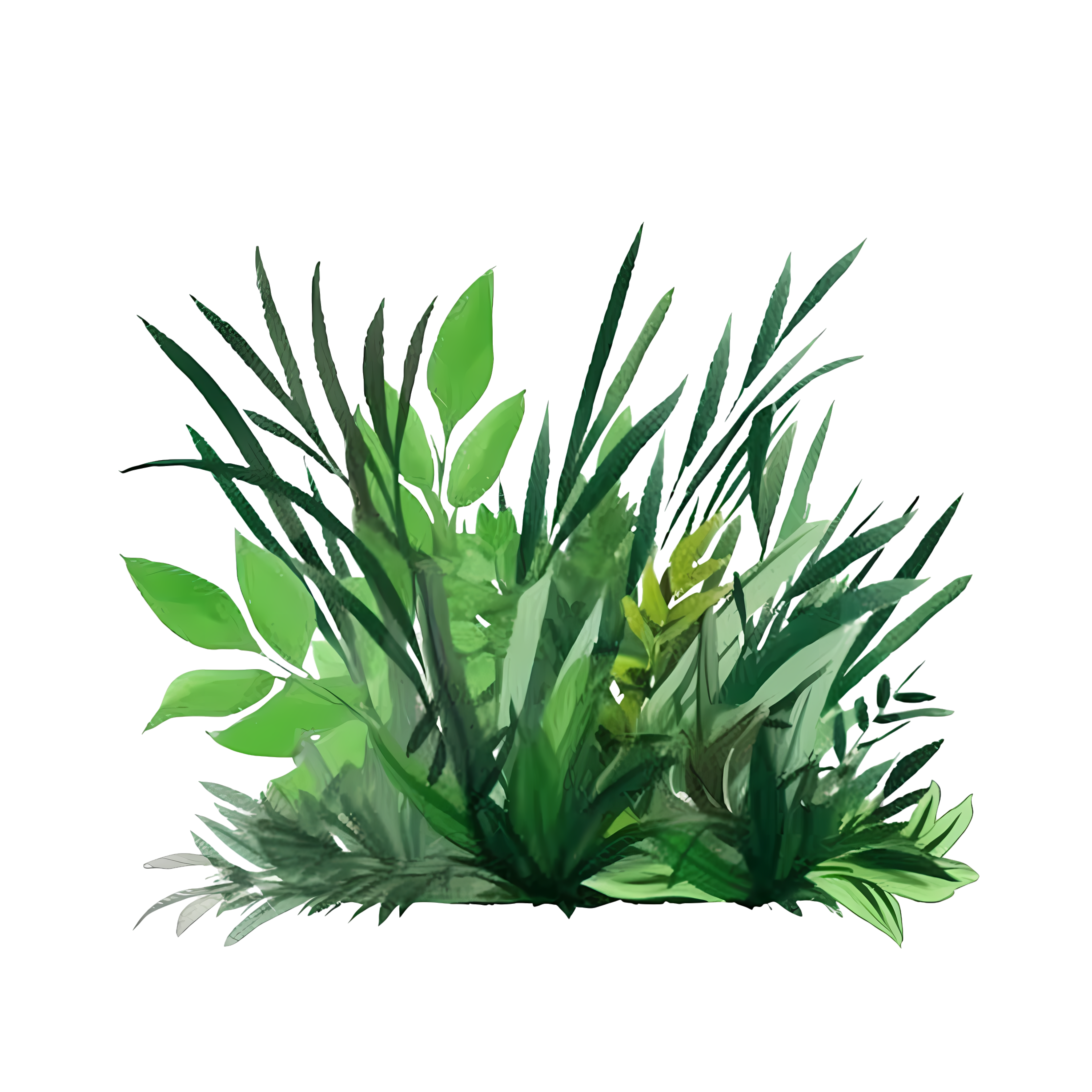 Summer lush plants PNG material