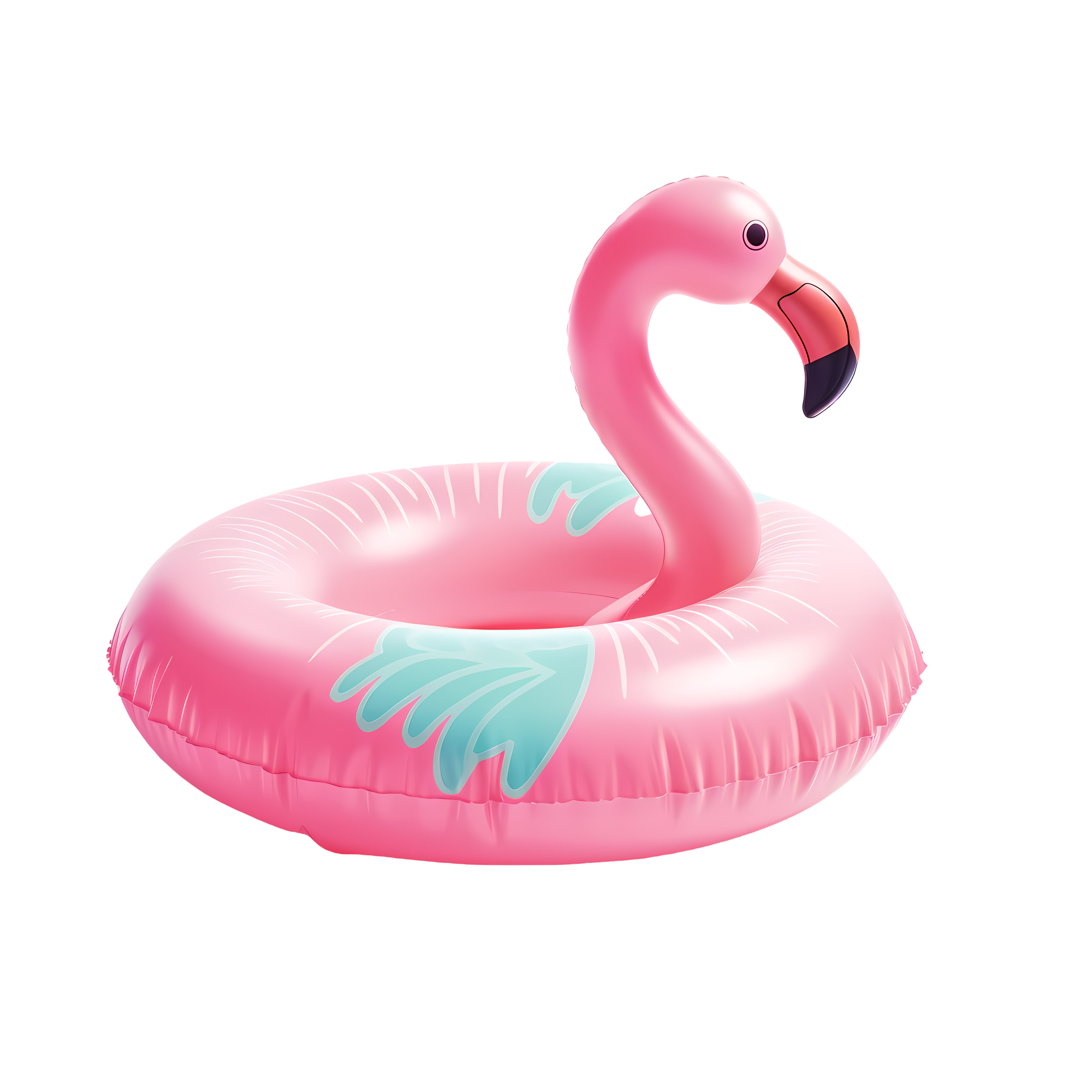 Pink swimming ring material for water toys