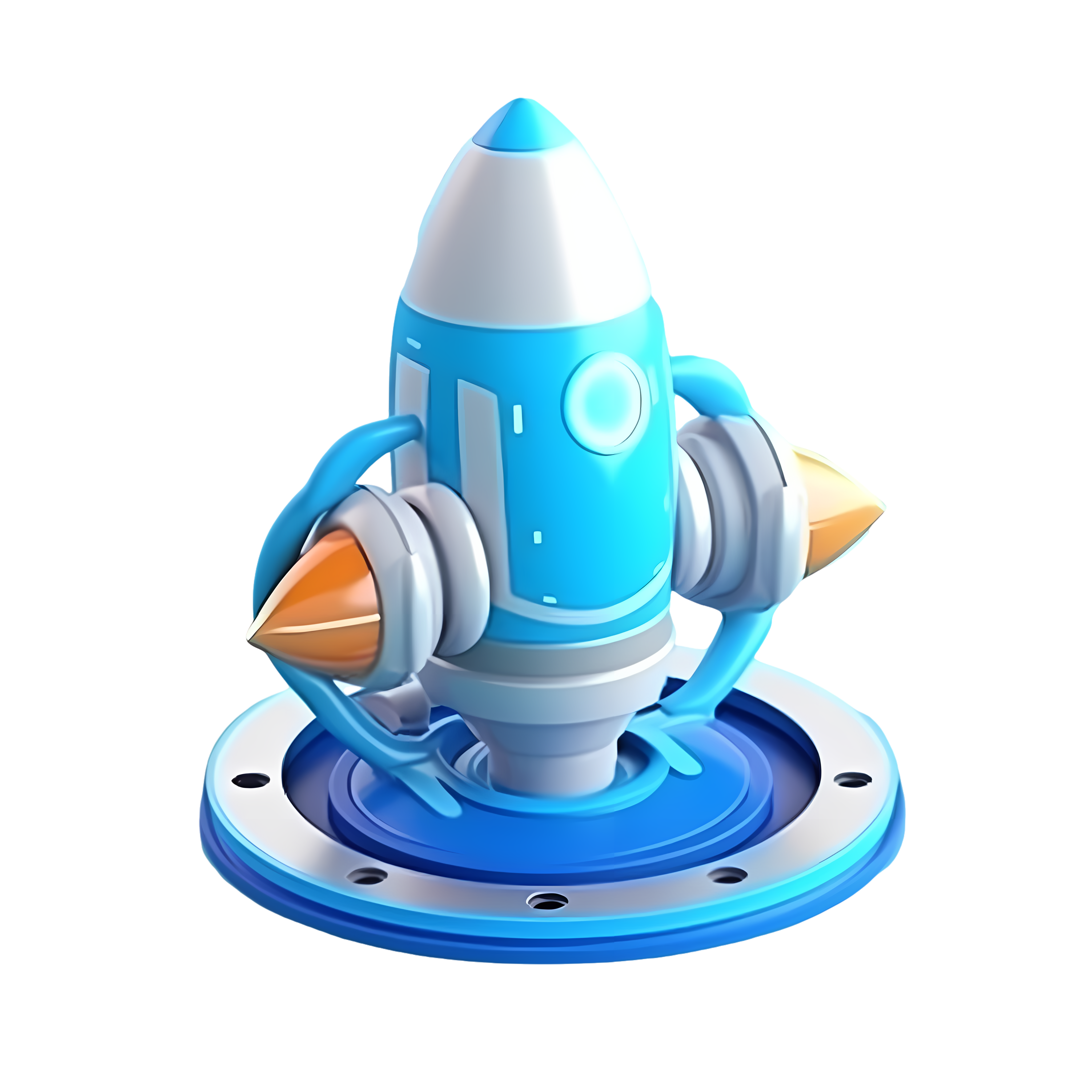 Commercial rocket ship toy model element