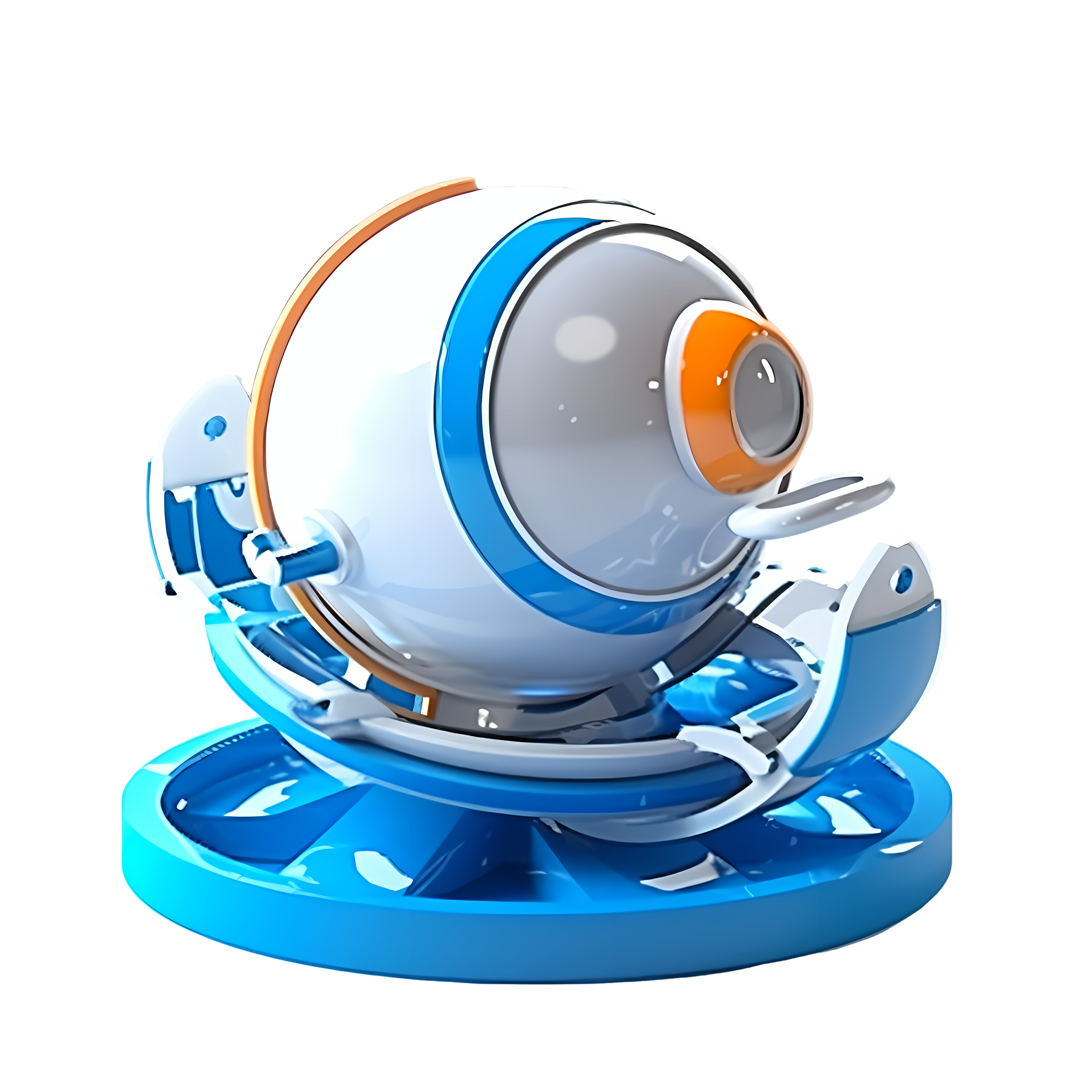 3D Stereo Rocket Ship Toy Model Material