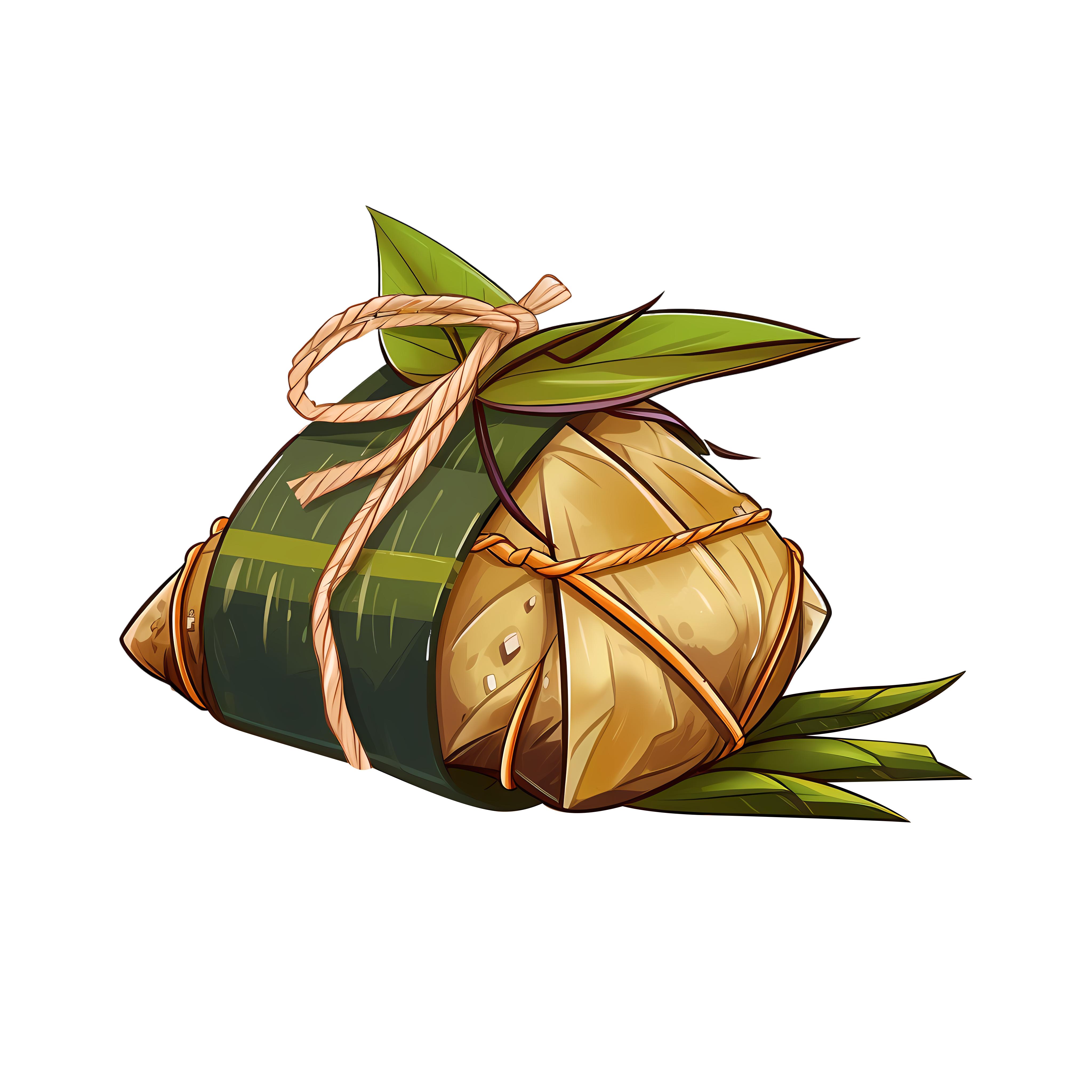 Hand-drawn sticky rice dumpling food png illustration