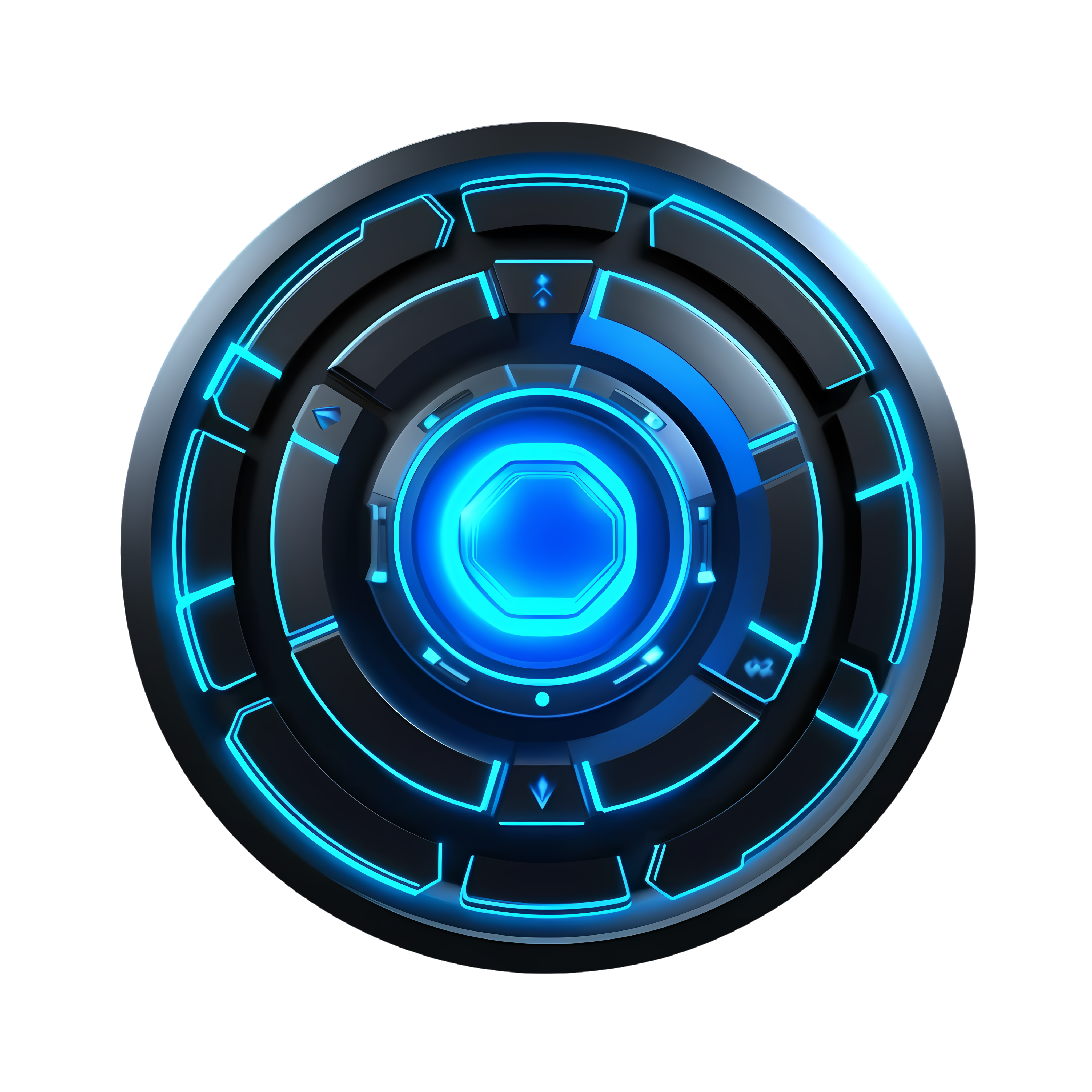 Blue Shield Security Technology PNG Material
