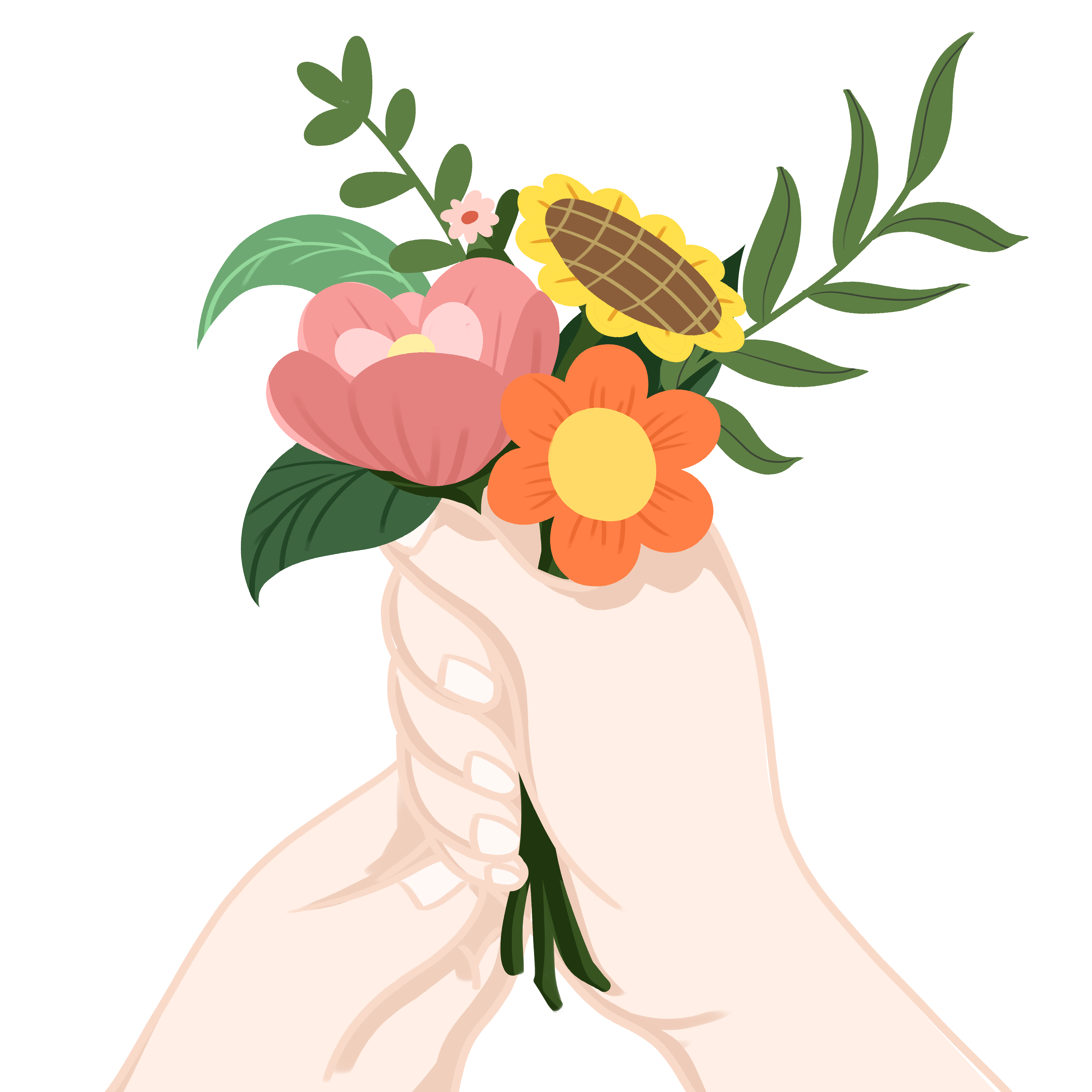 Illustration materials of flowers for Father's Day gift to dad