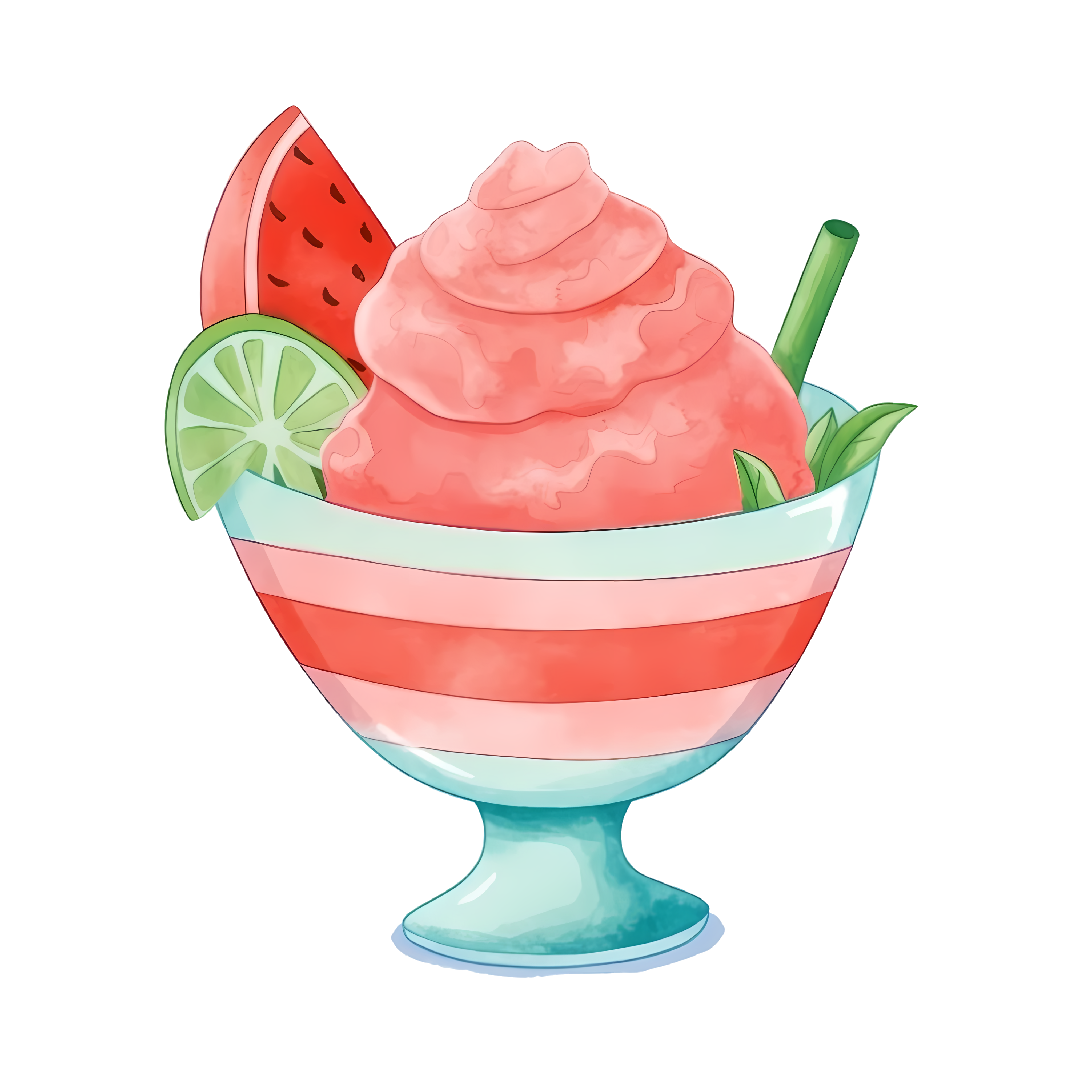 Summer Fruit Smoothie PNG Illustration