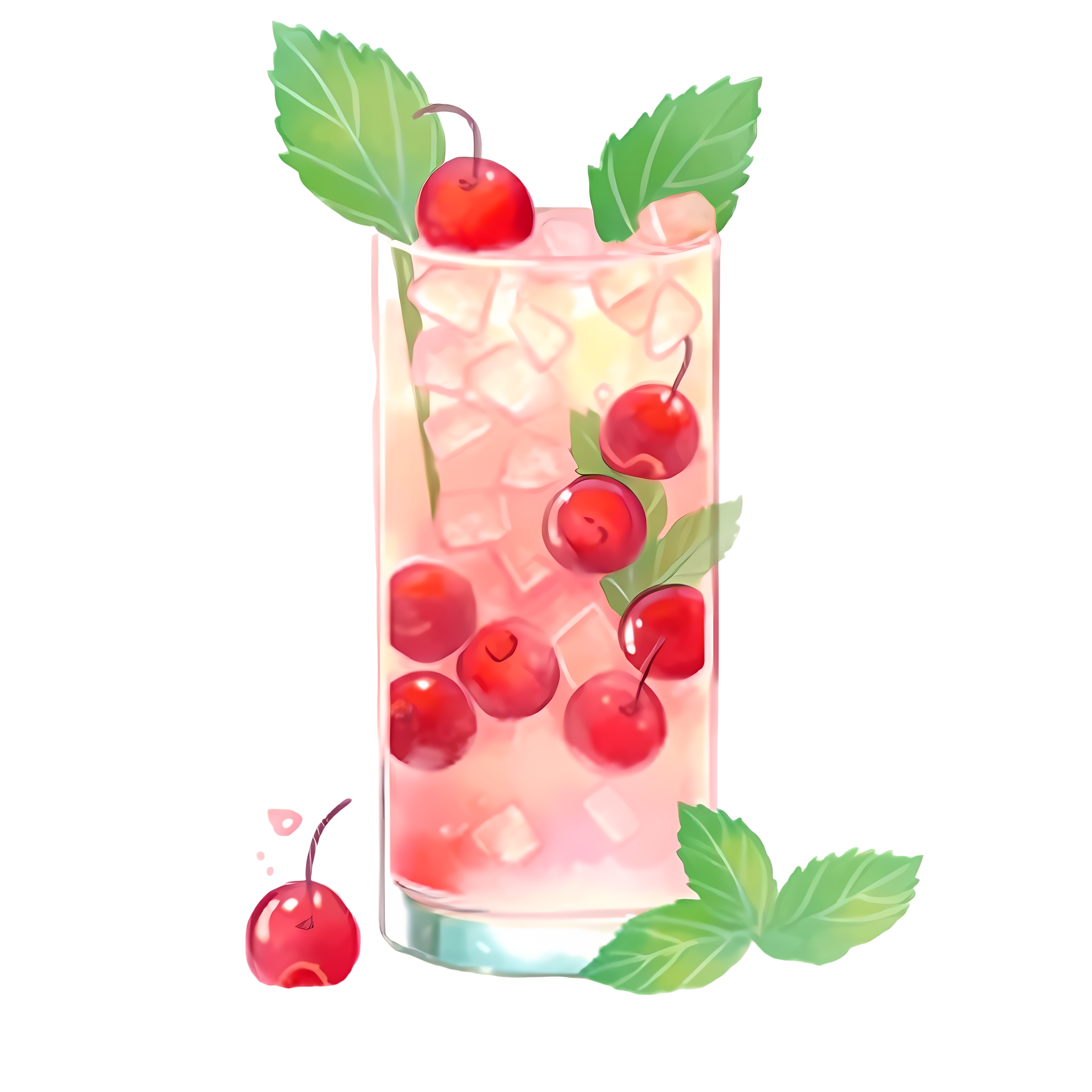 Creative Design Cool Cherry Beverage Material