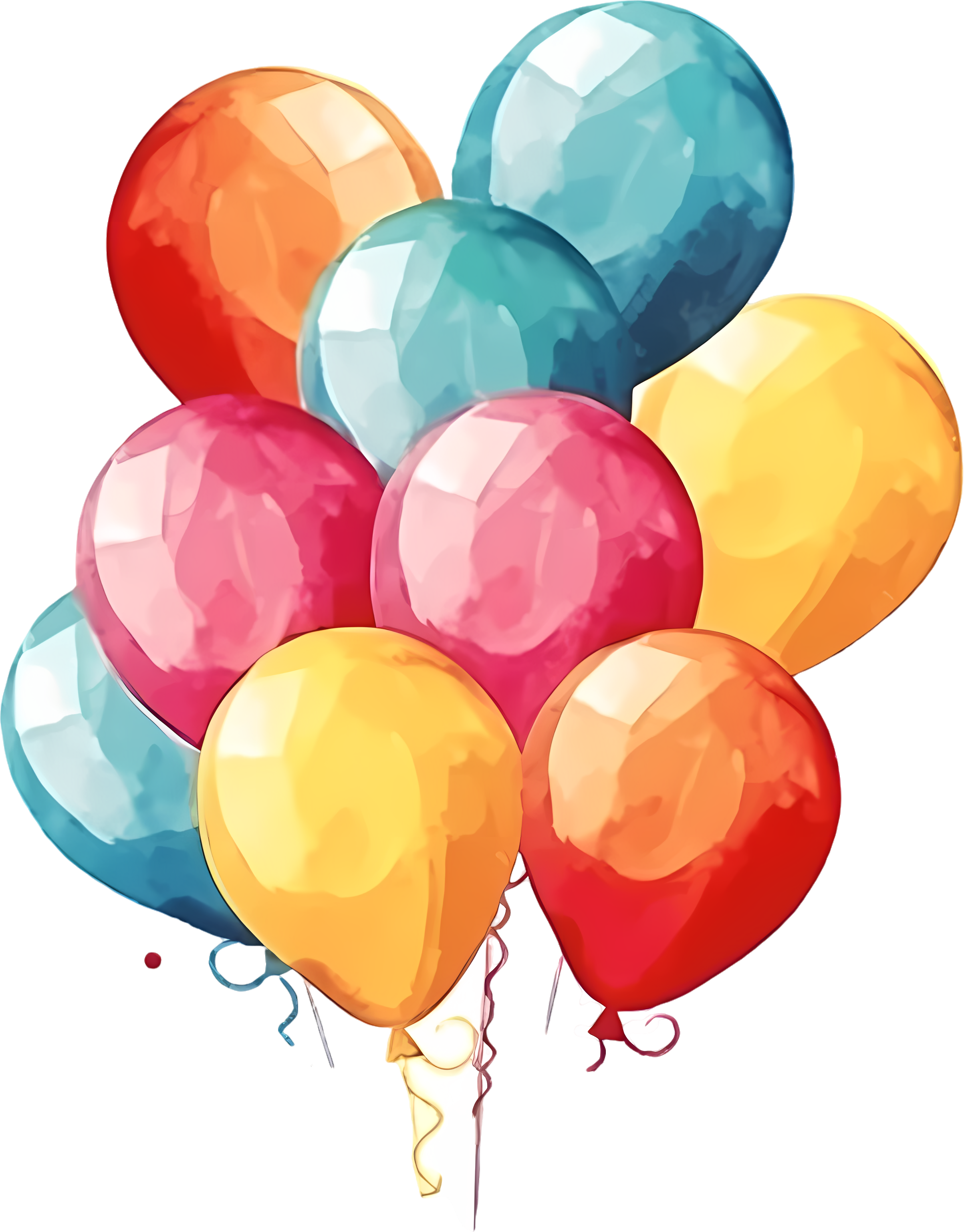 Birthday party decoration balloon illustration material