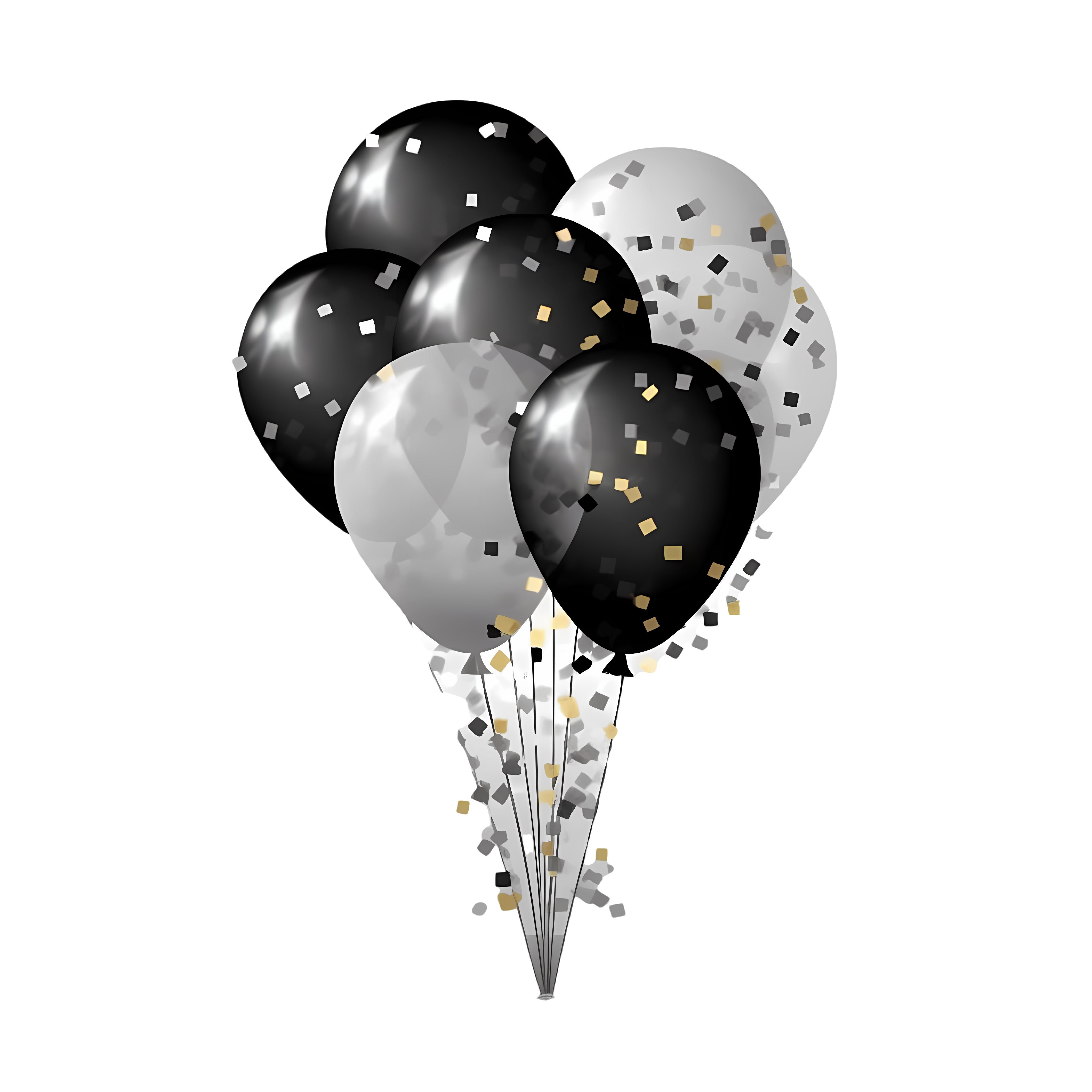 Creative Sequin Decorative Balloon Illustration PNG