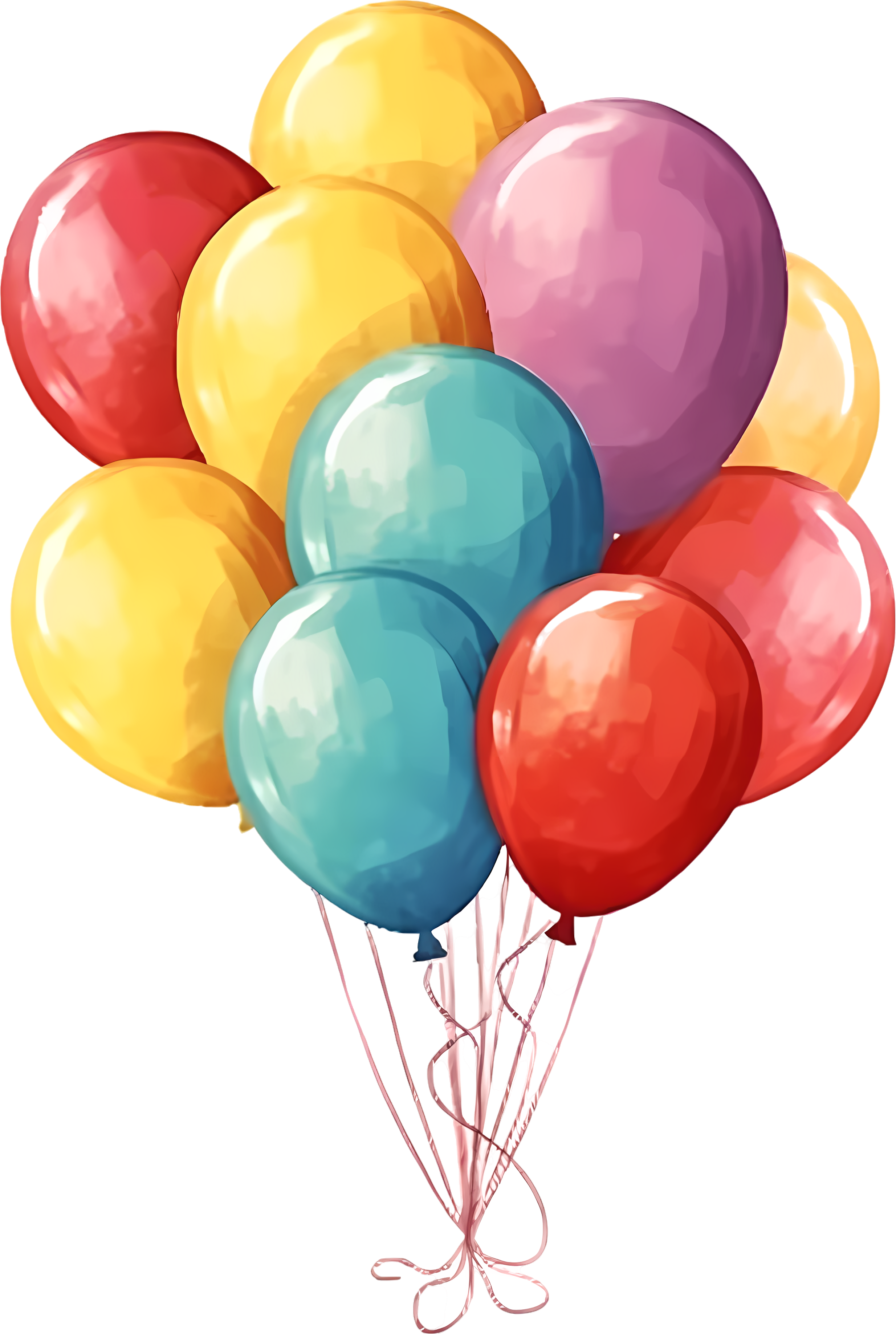 Cartoon colorful balloons commercial illustration