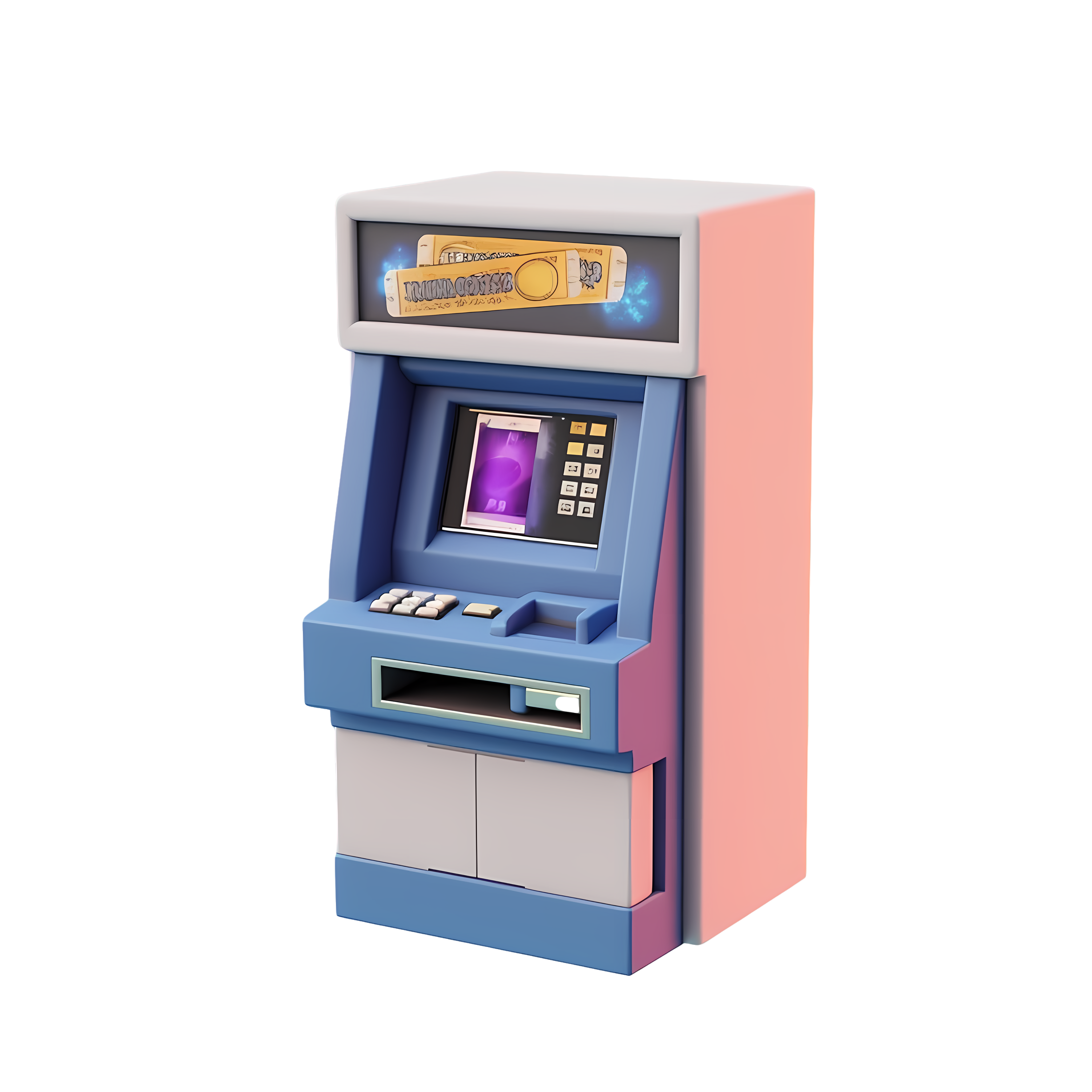 3D Stereo ATM Illustration