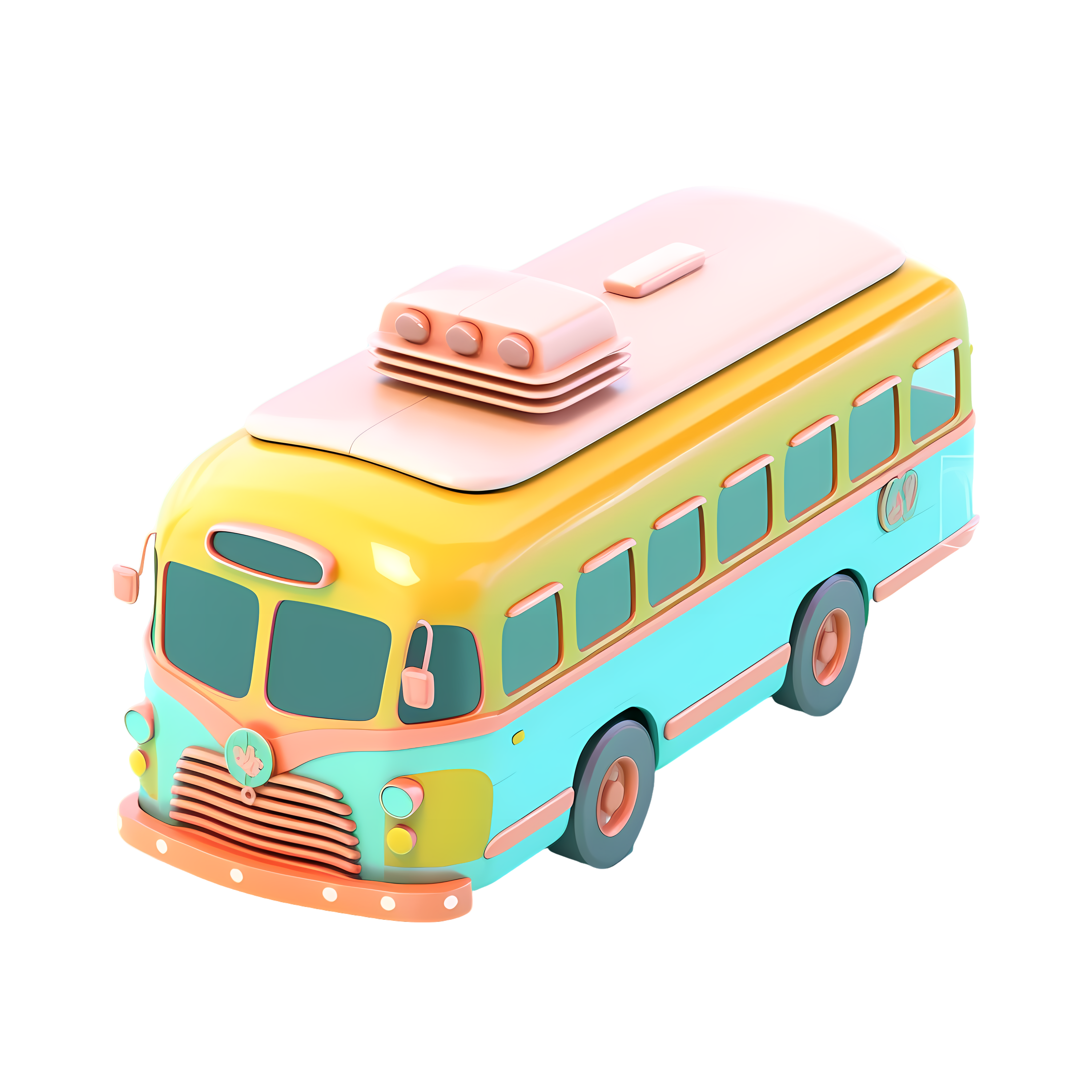 Bus illustration full of childlike fun