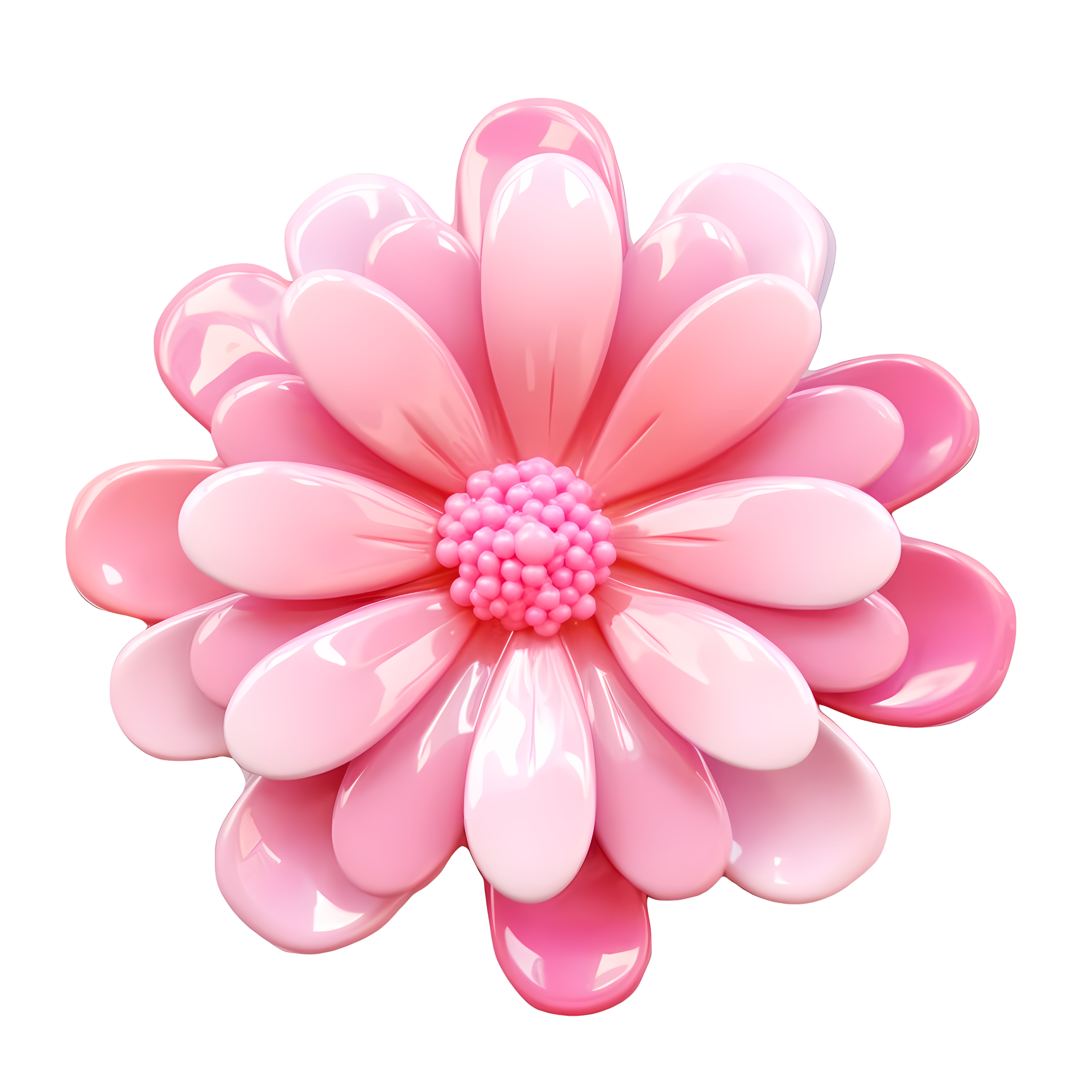 Glossy pink flower PNG illustration