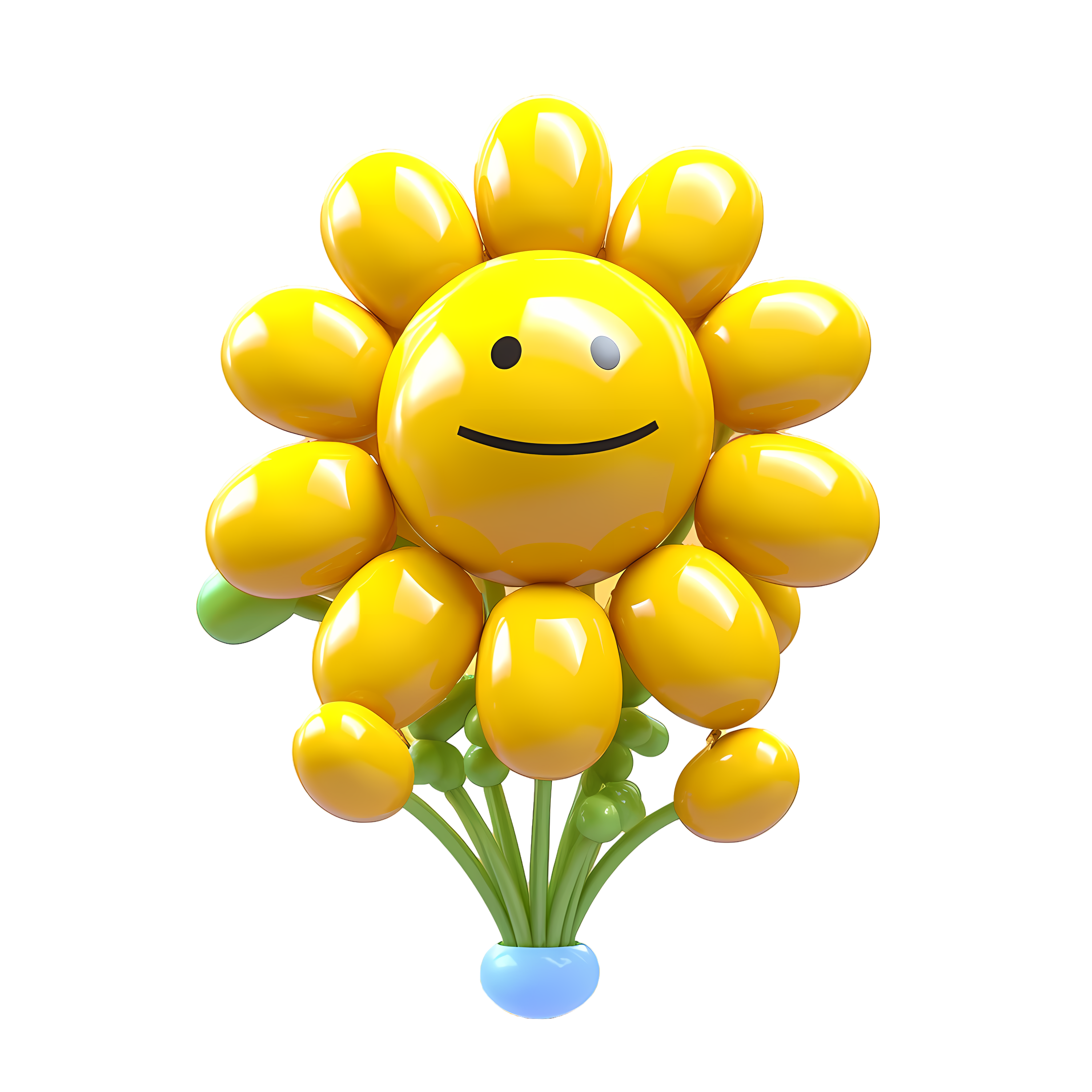 3D Stereo Cartoon Floral Balloon Material