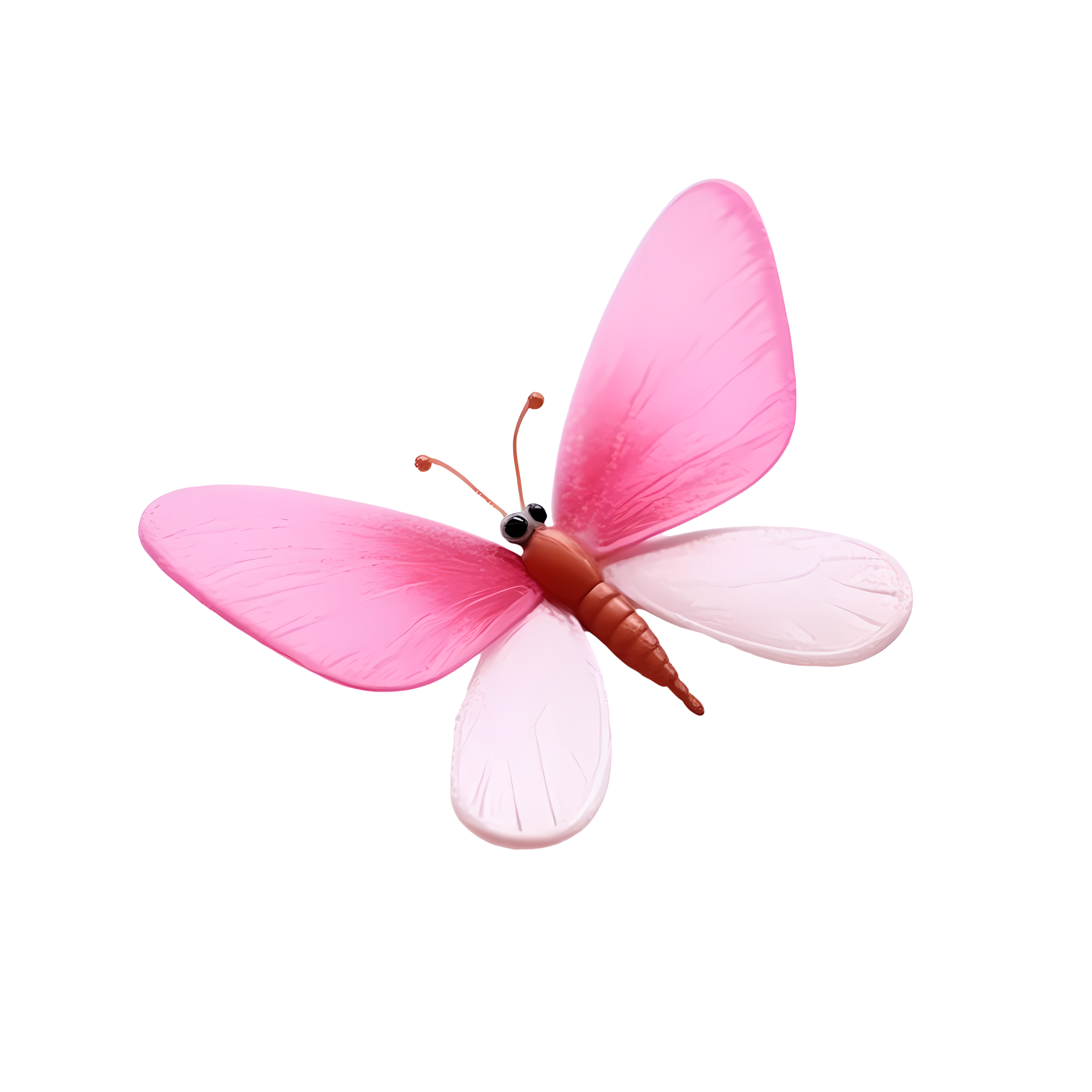 Butterfly pink wings PNG material