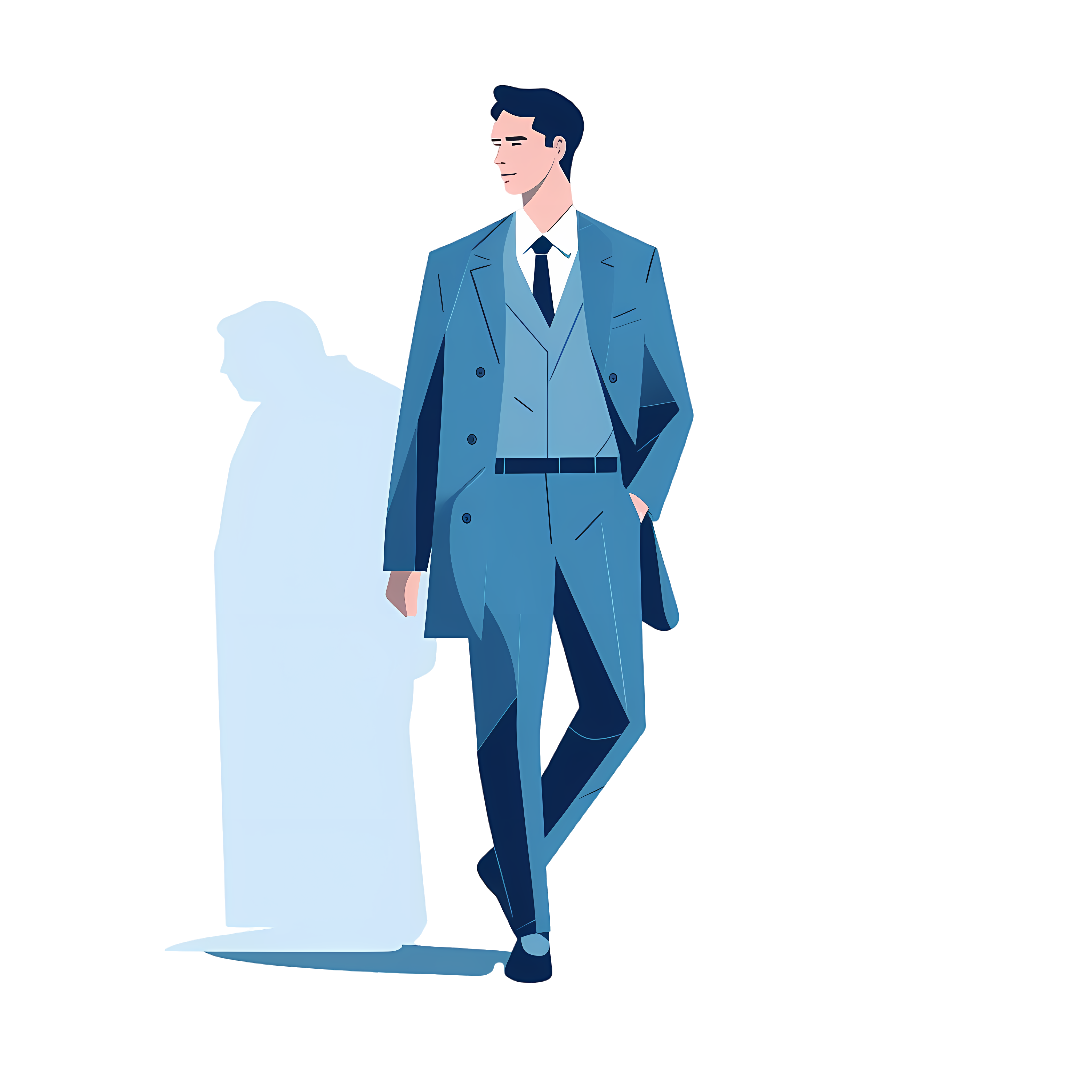 Businessman in a suit PNG graphic material