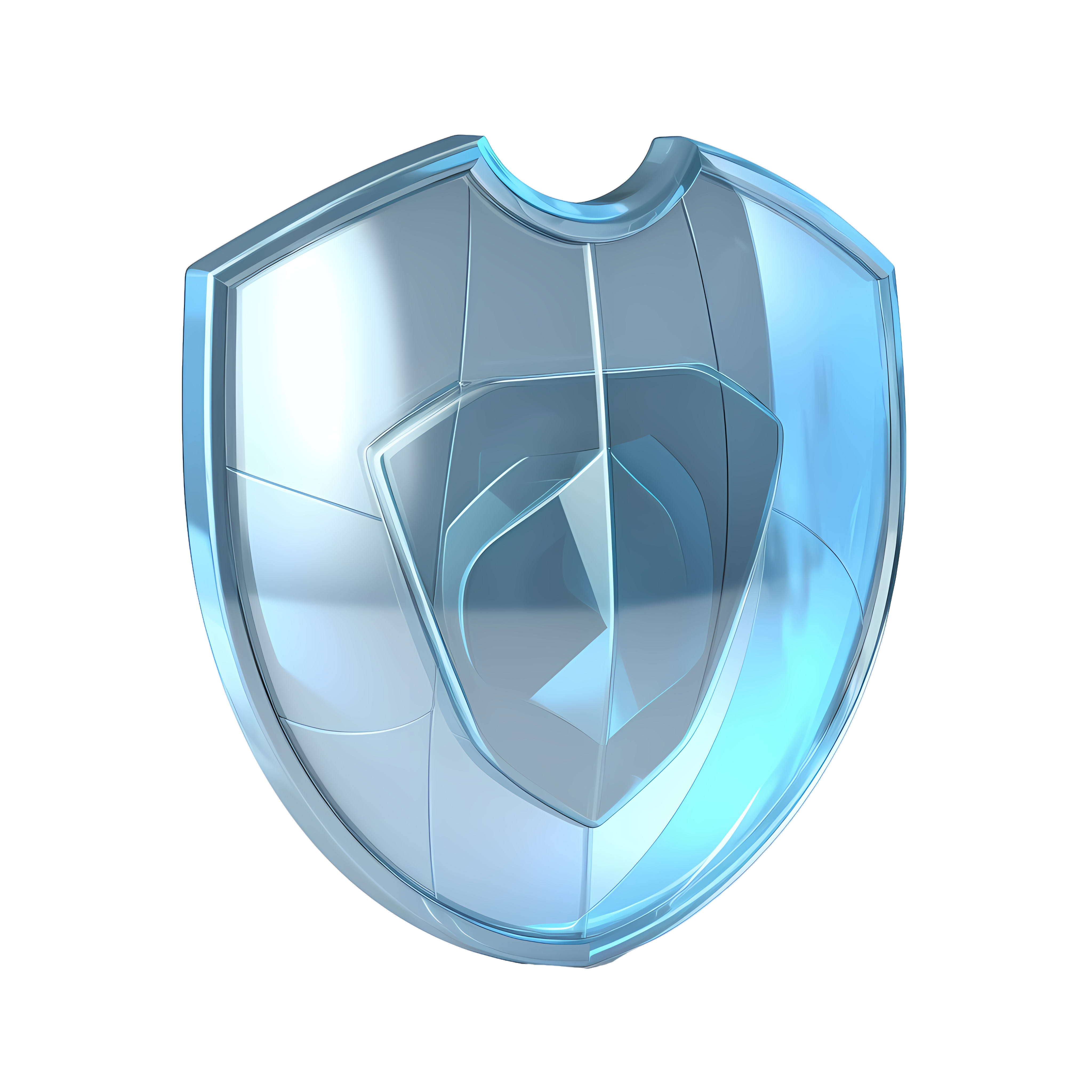 Blue Data Security Icon PNG Material
