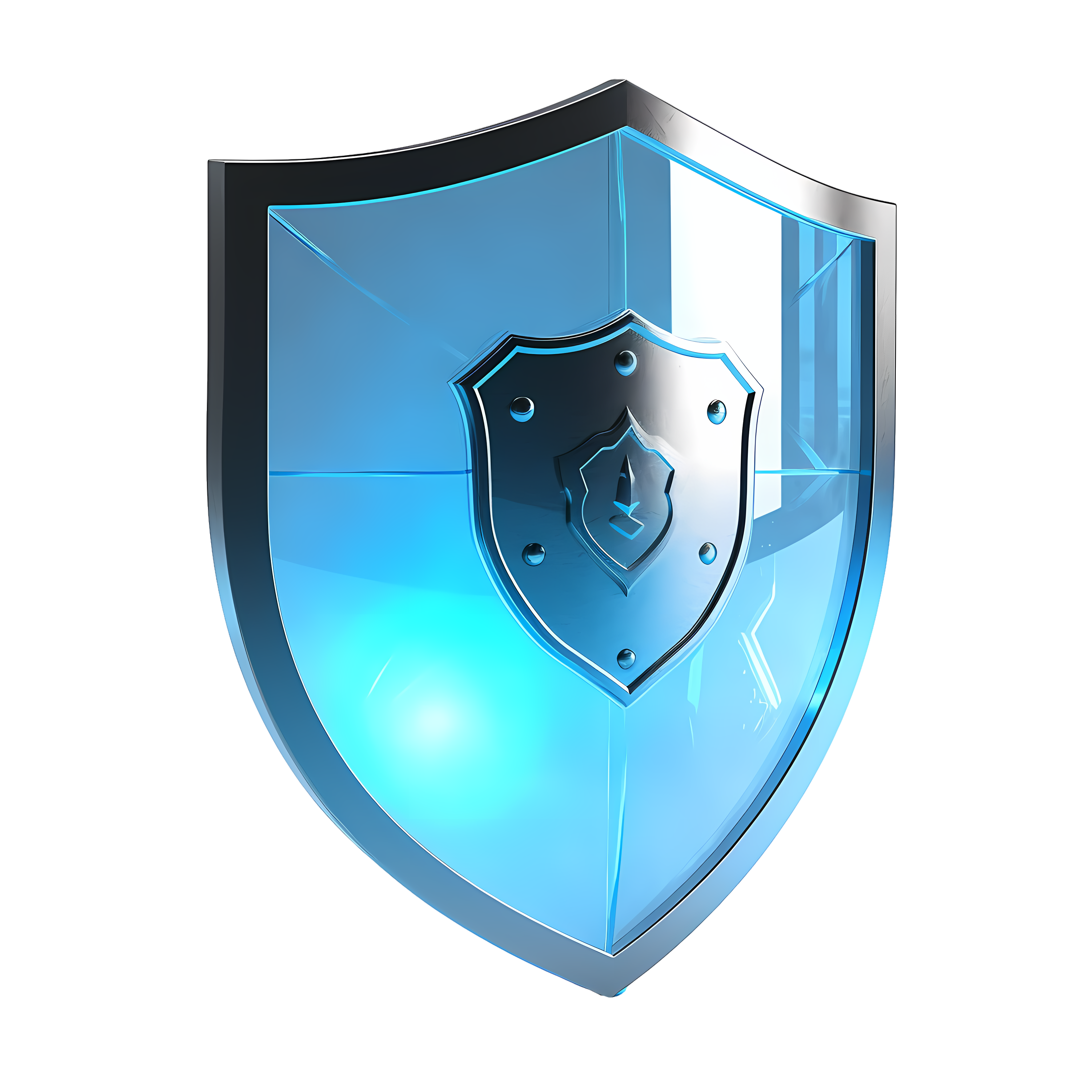 Digital Data Protection Shield PNG Illustration