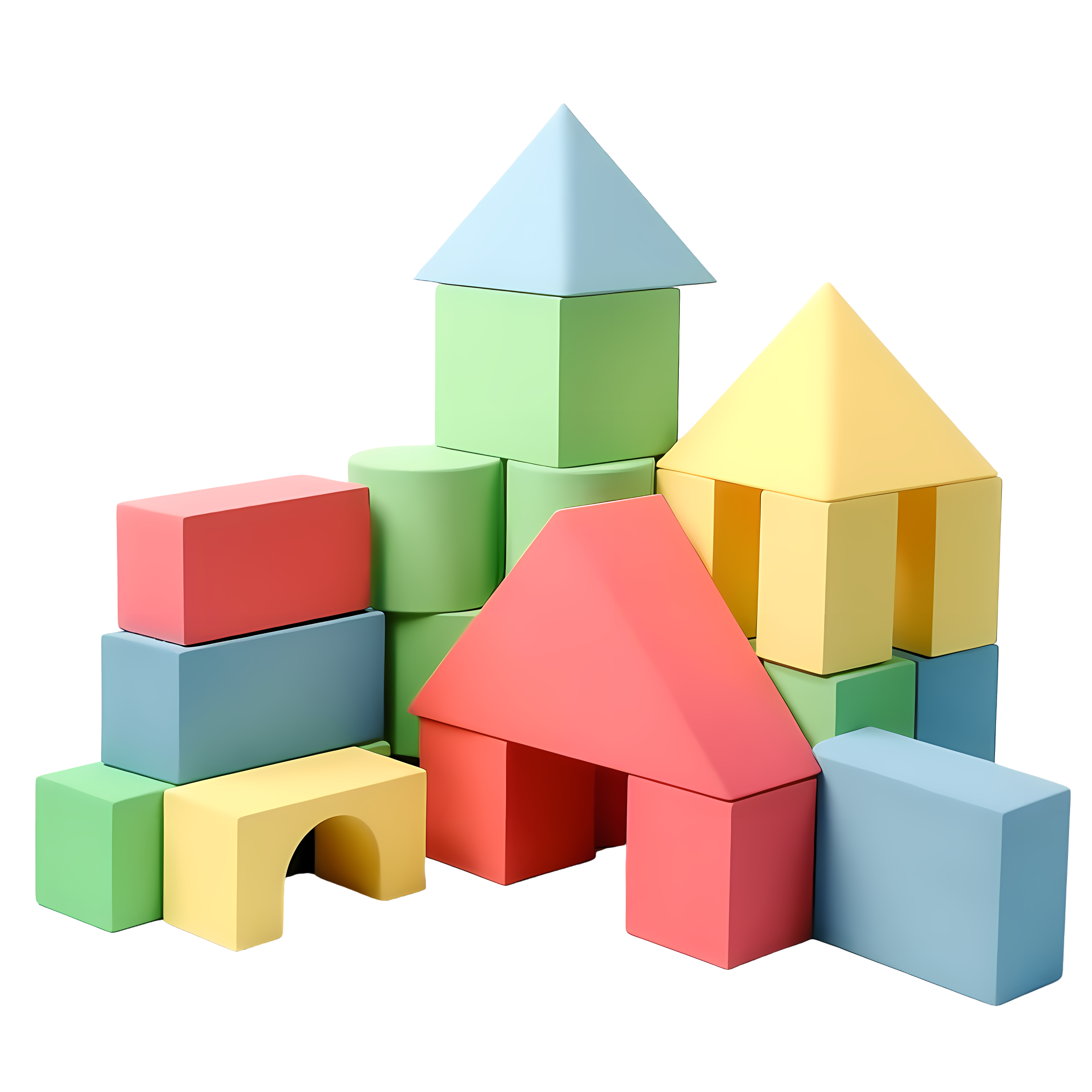 Children's toy building blocks PNG graphic material