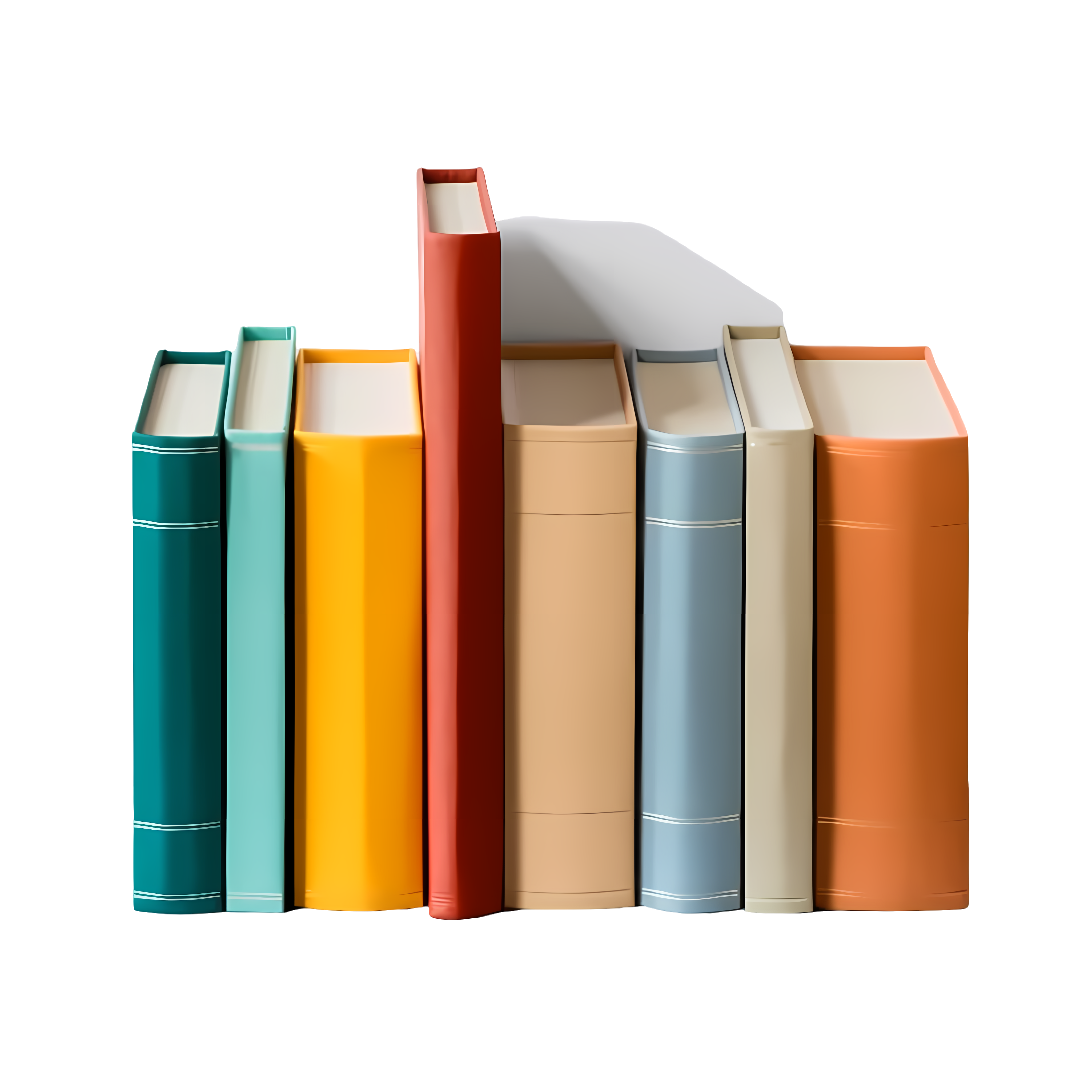 Textbook colorful books commercial elements