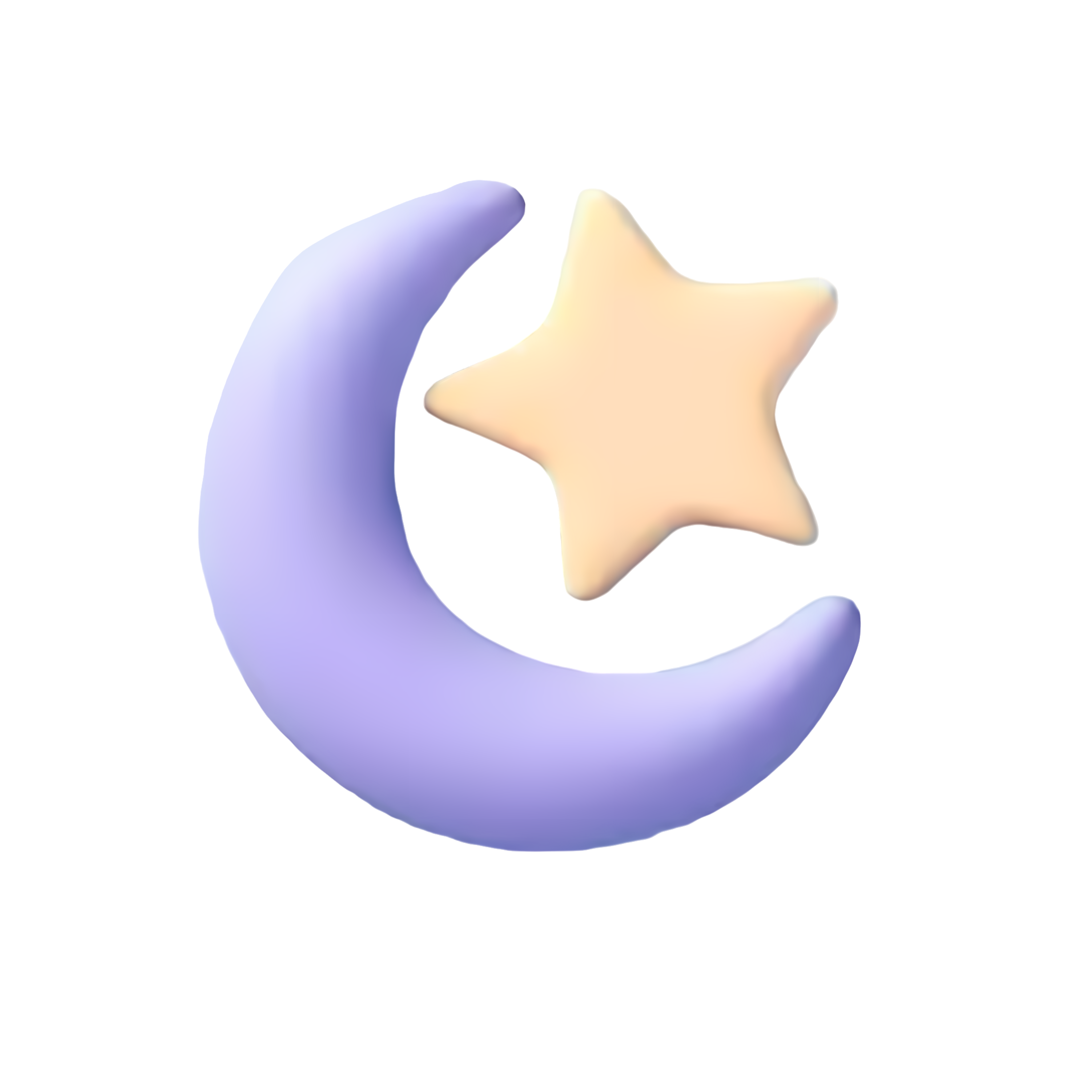 3D creative design materials of the moon and stars