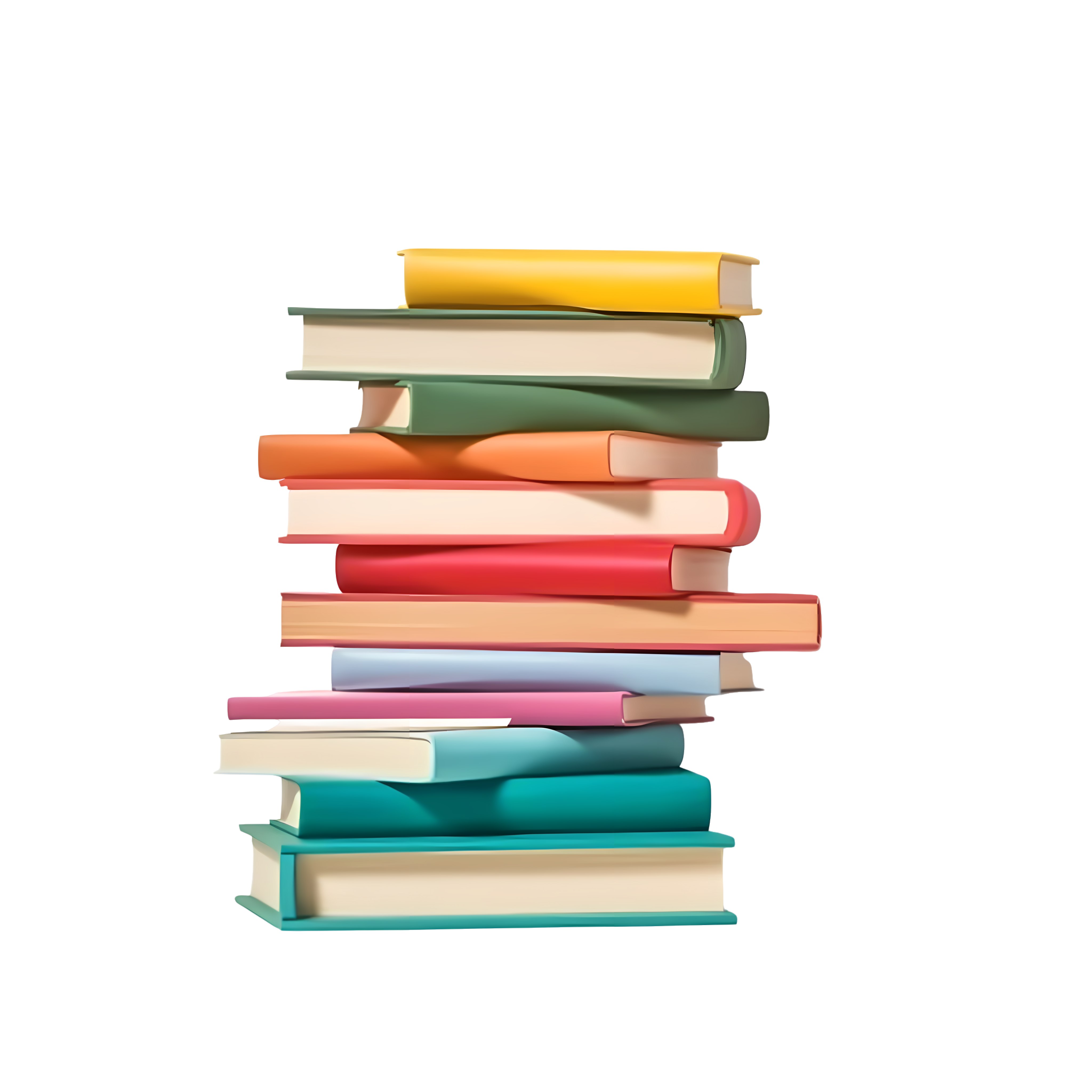 Vibrant colored book PNG graphic material
