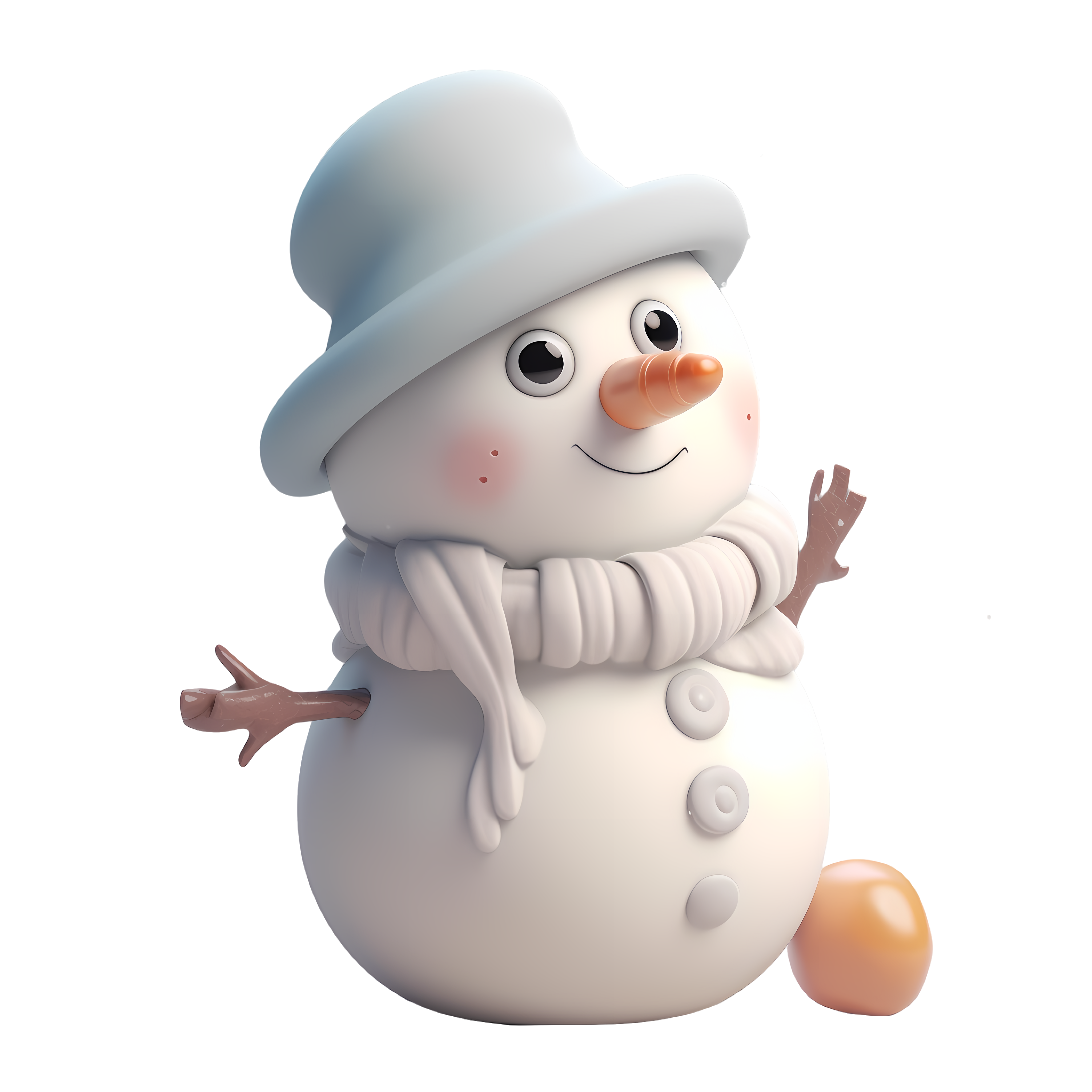 Cute little snowman toy commercial illustration