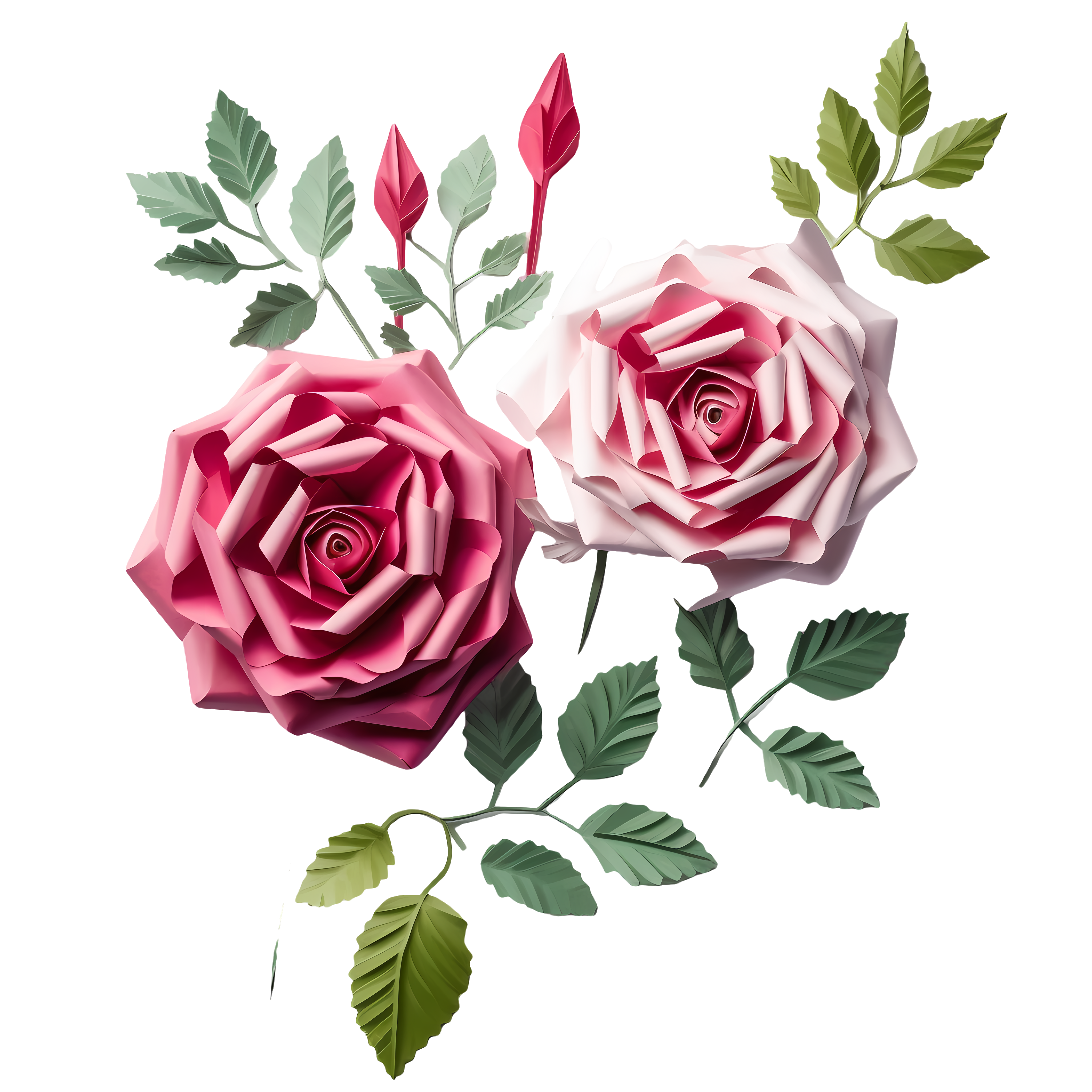 Colorful Rose Creative Paper Cutting Art Material