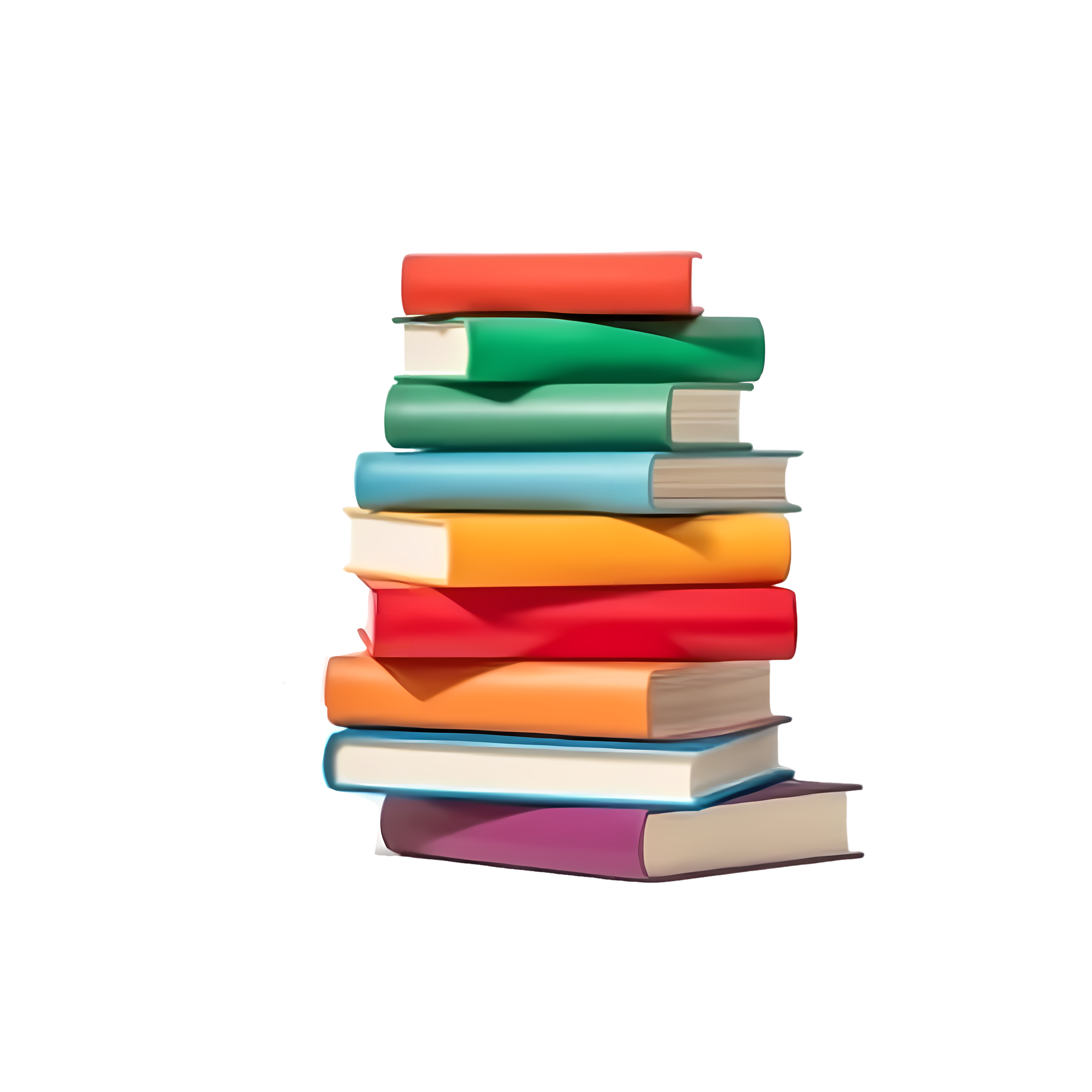 Stacked colorful books commercial elements