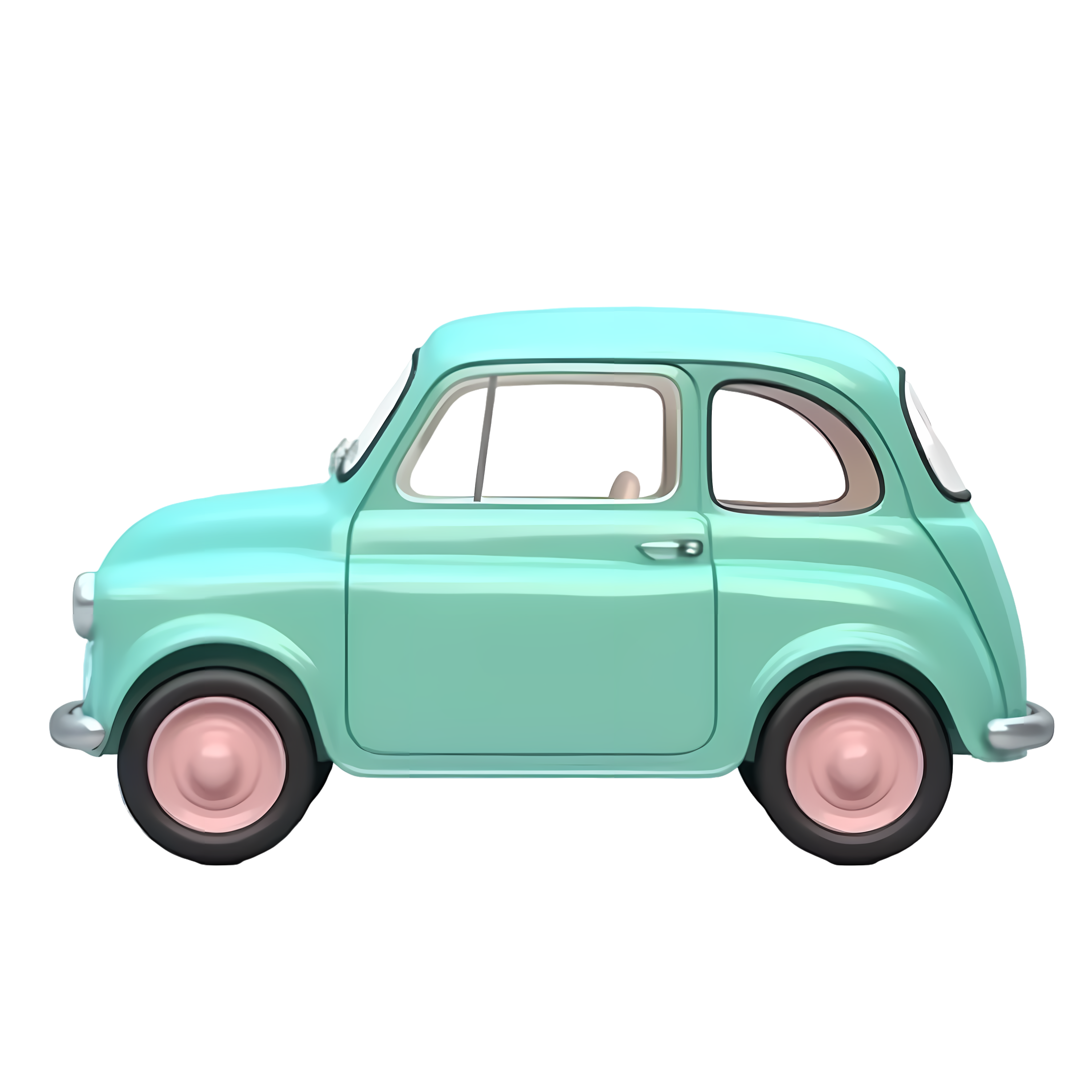 Commercially available PNG material of a teal toy car